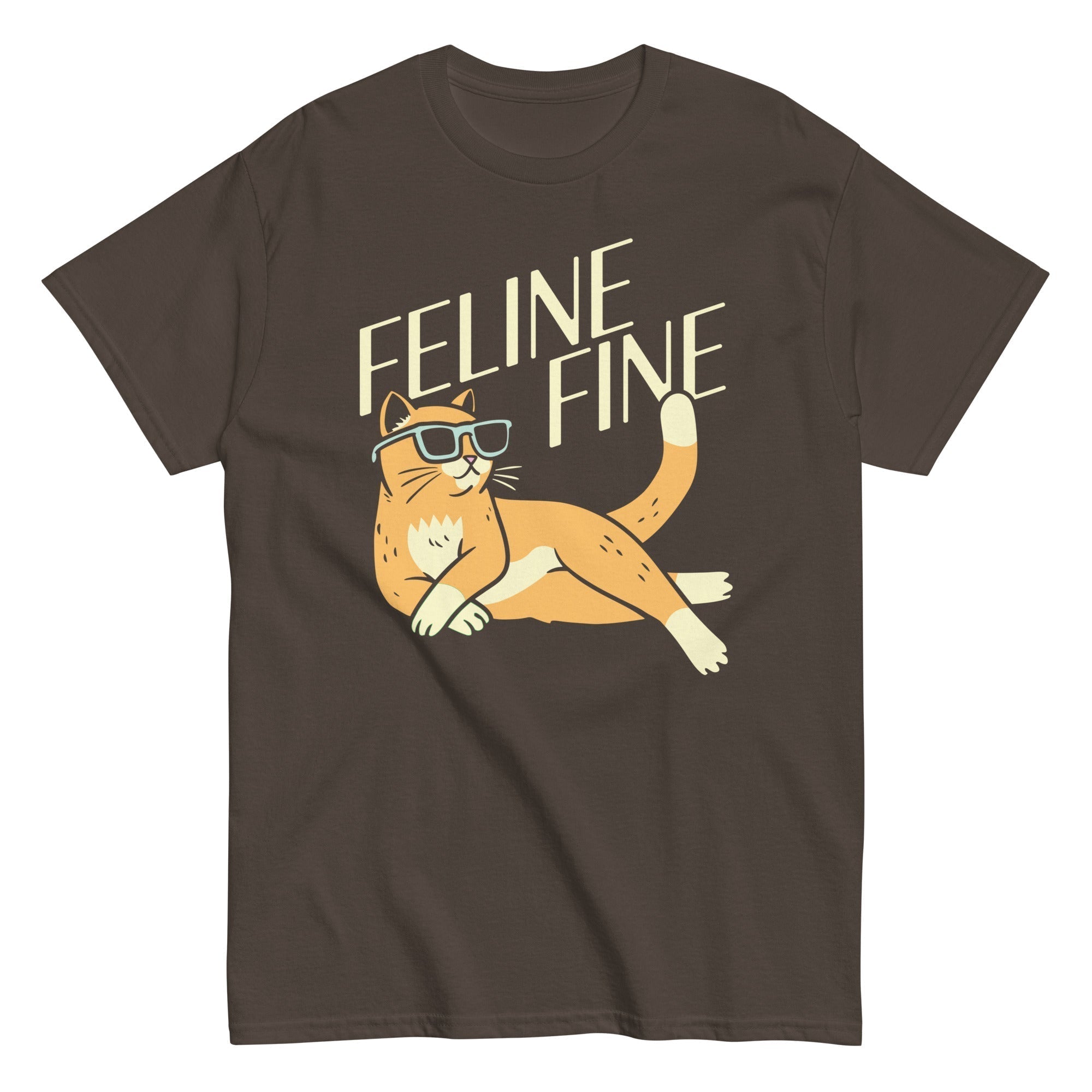 Feline Fine Men's Classic Tee Hoodie, Sweatshirt | PureTeeCo.com (Image 5)