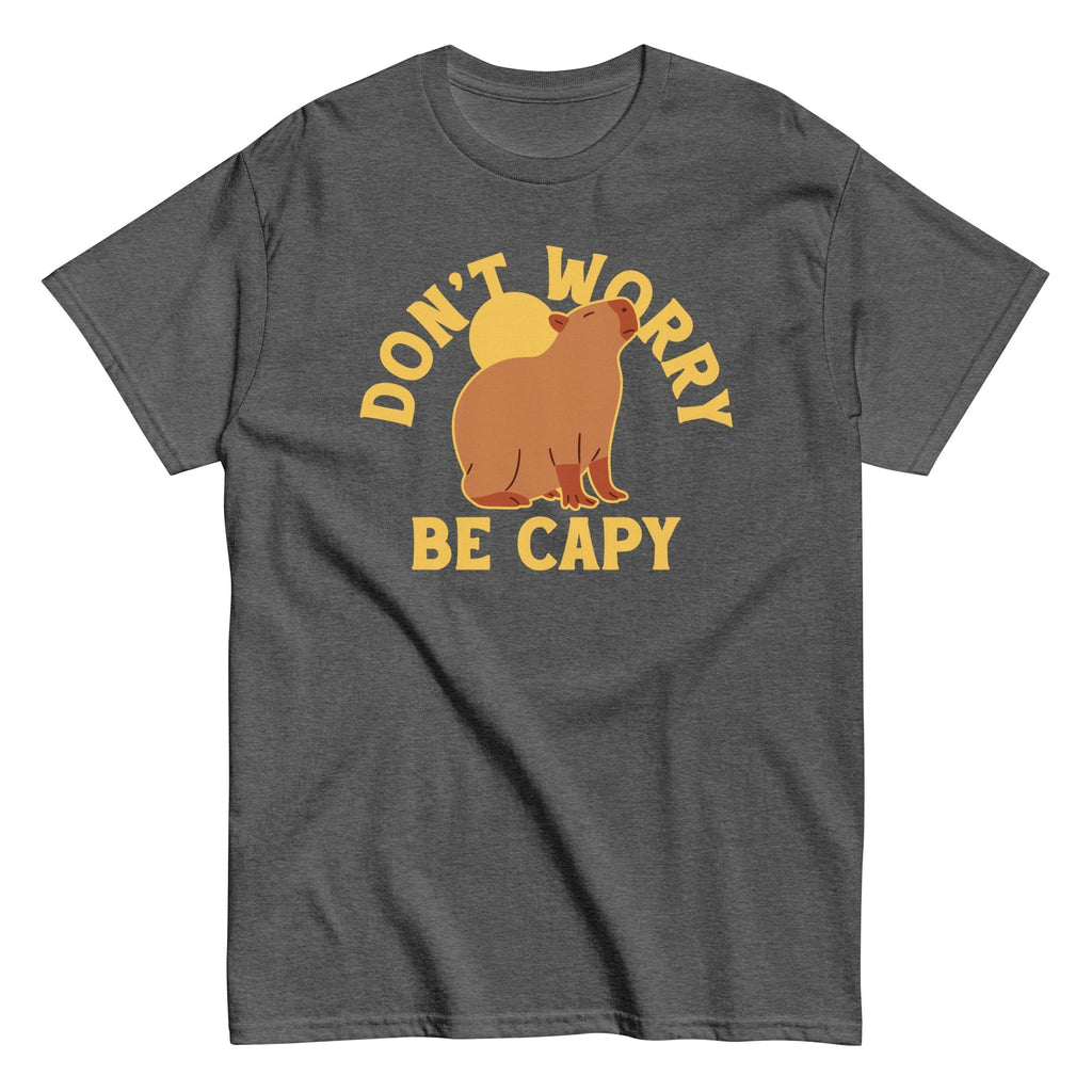 Don't Worry Be Capy Men's Classic Tee Hoodie, Sweatshirt | PureTeeCo.com (Image 1)