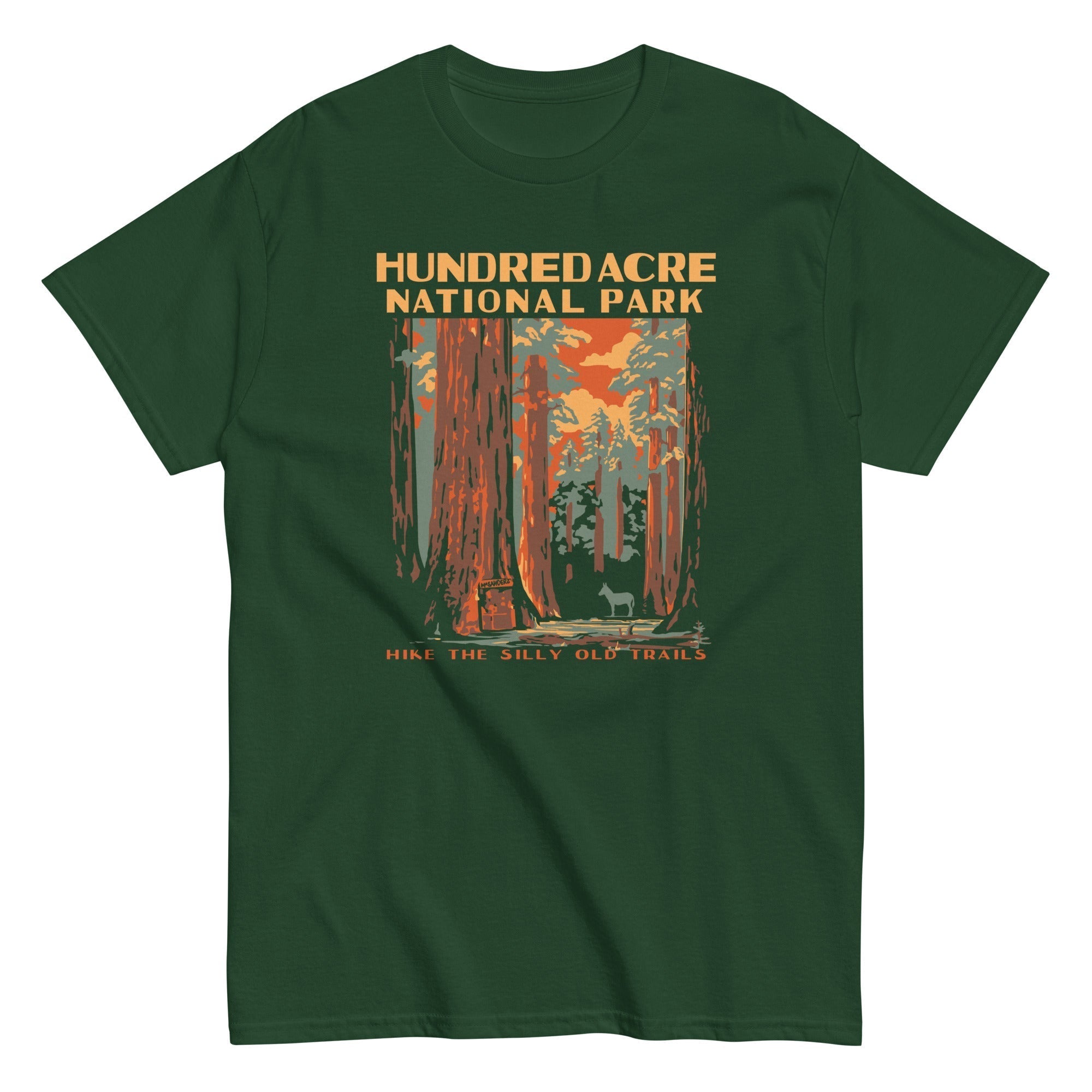 Hundred Acre National Park Men's Classic Tee Hoodie, Sweatshirt | PureTeeCo.com (Image 3)