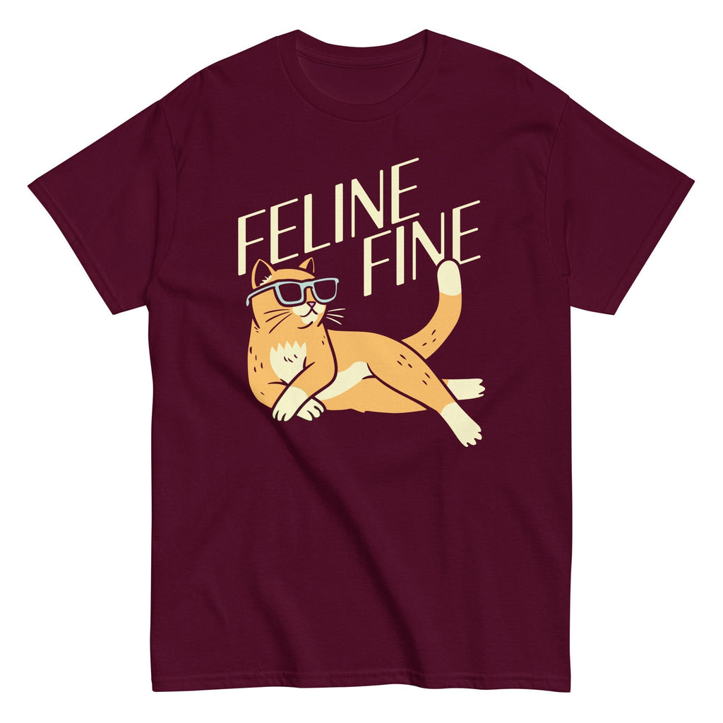 Feline Fine Men's Classic Tee Hoodie, Sweatshirt | PureTeeCo.com (Image 2)