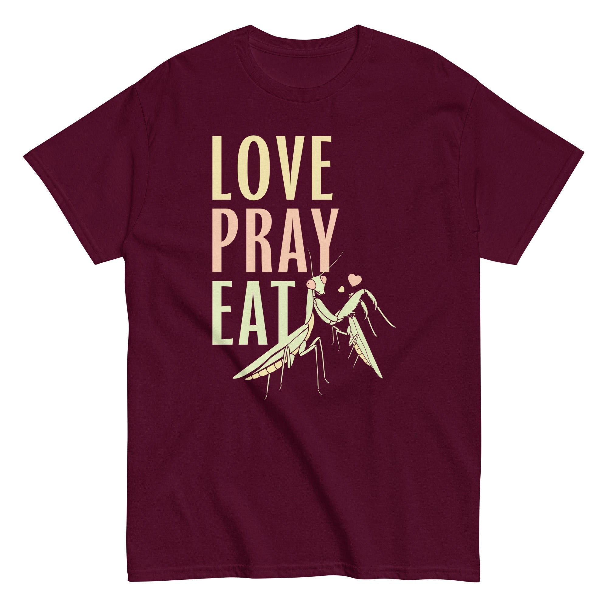 Love Pray Eat Men's Classic Tee Hoodie, Sweatshirt | PureTeeCo.com (Image 2)