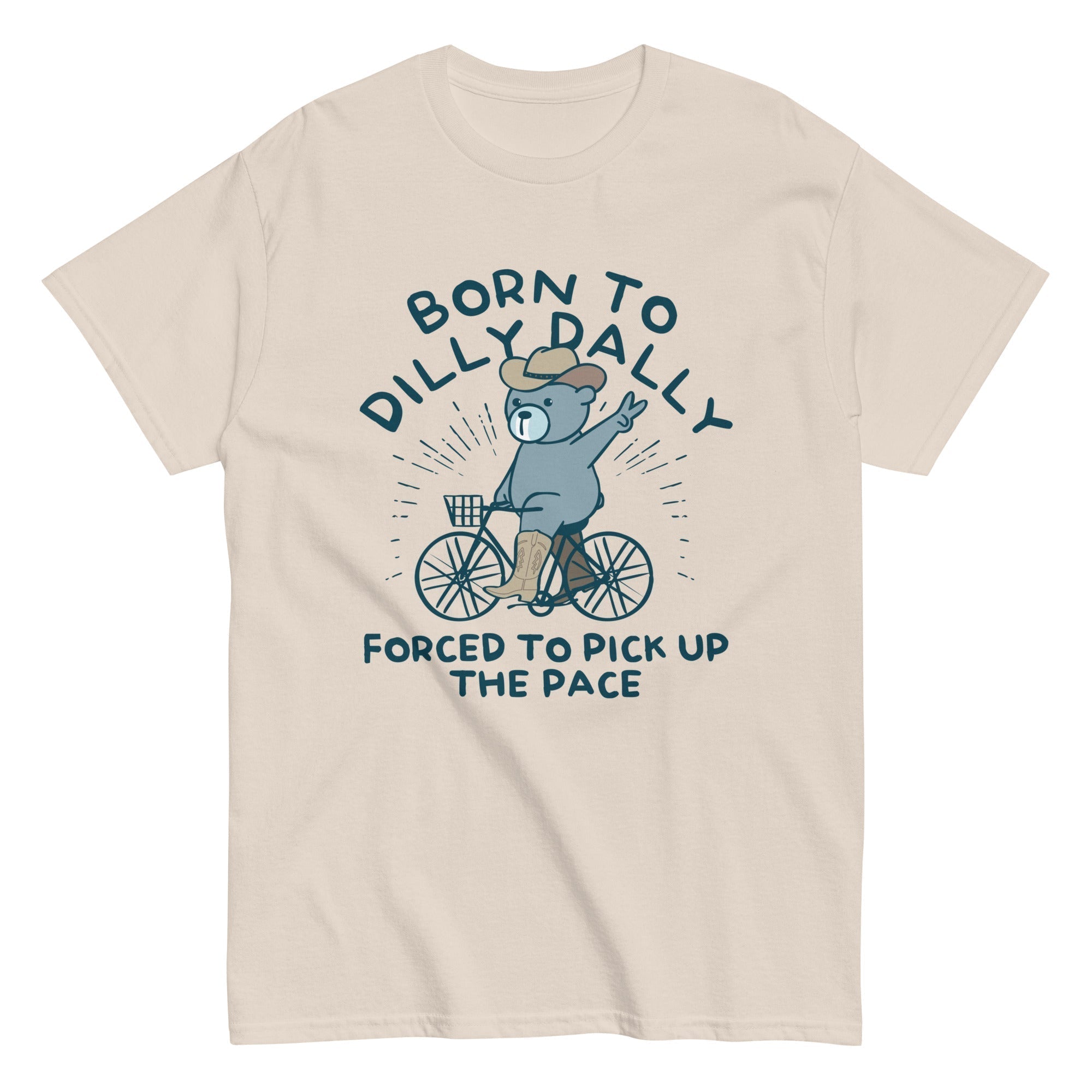 Born To Dilly Dally Forced To Pick Up The Pace Men's Classic Tee Hoodie, Sweatshirt | PureTeeCo.com (Image 4)