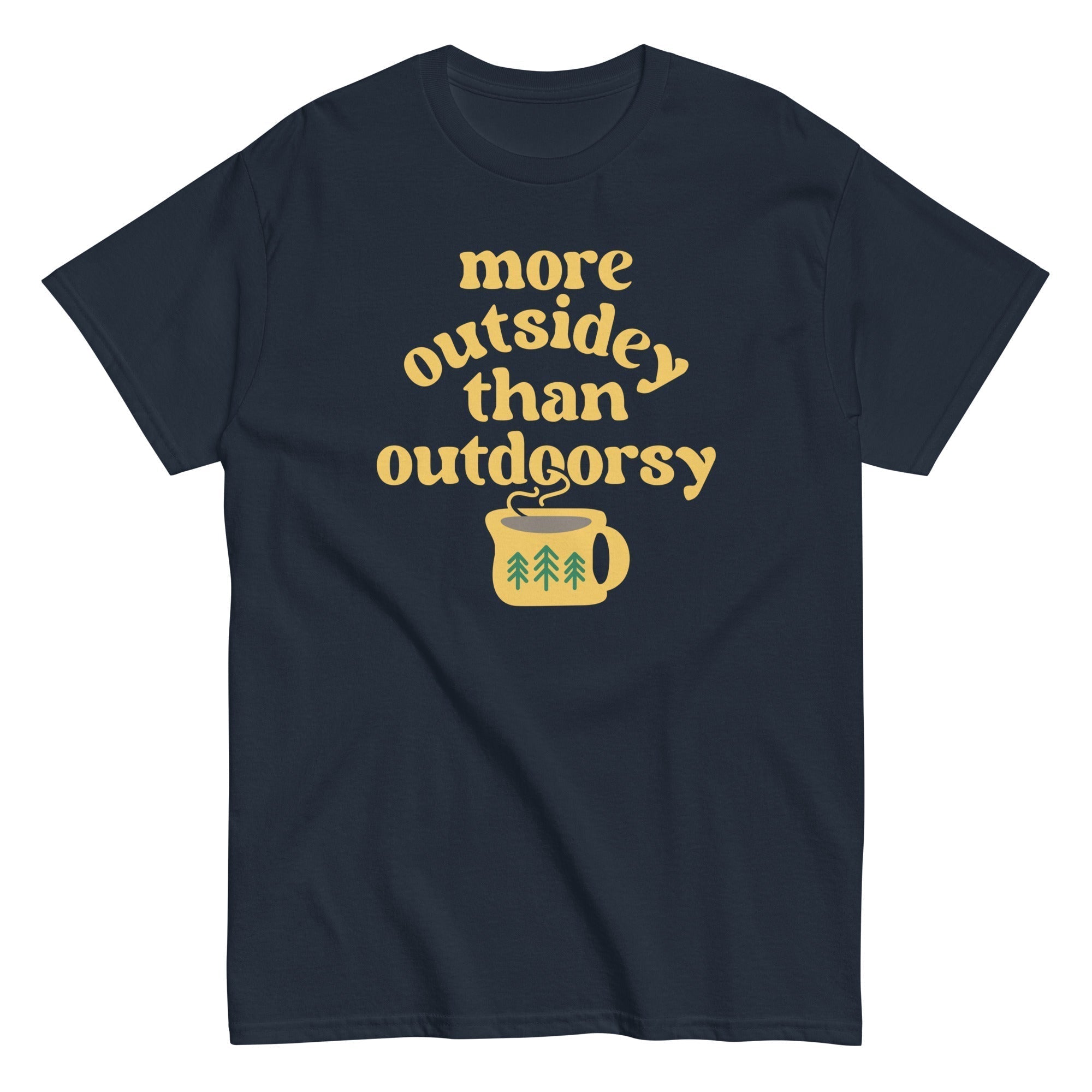 More Outsidey Than Outdoorsy Men's Classic Tee Hoodie, Sweatshirt | PureTeeCo.com (Image 3)