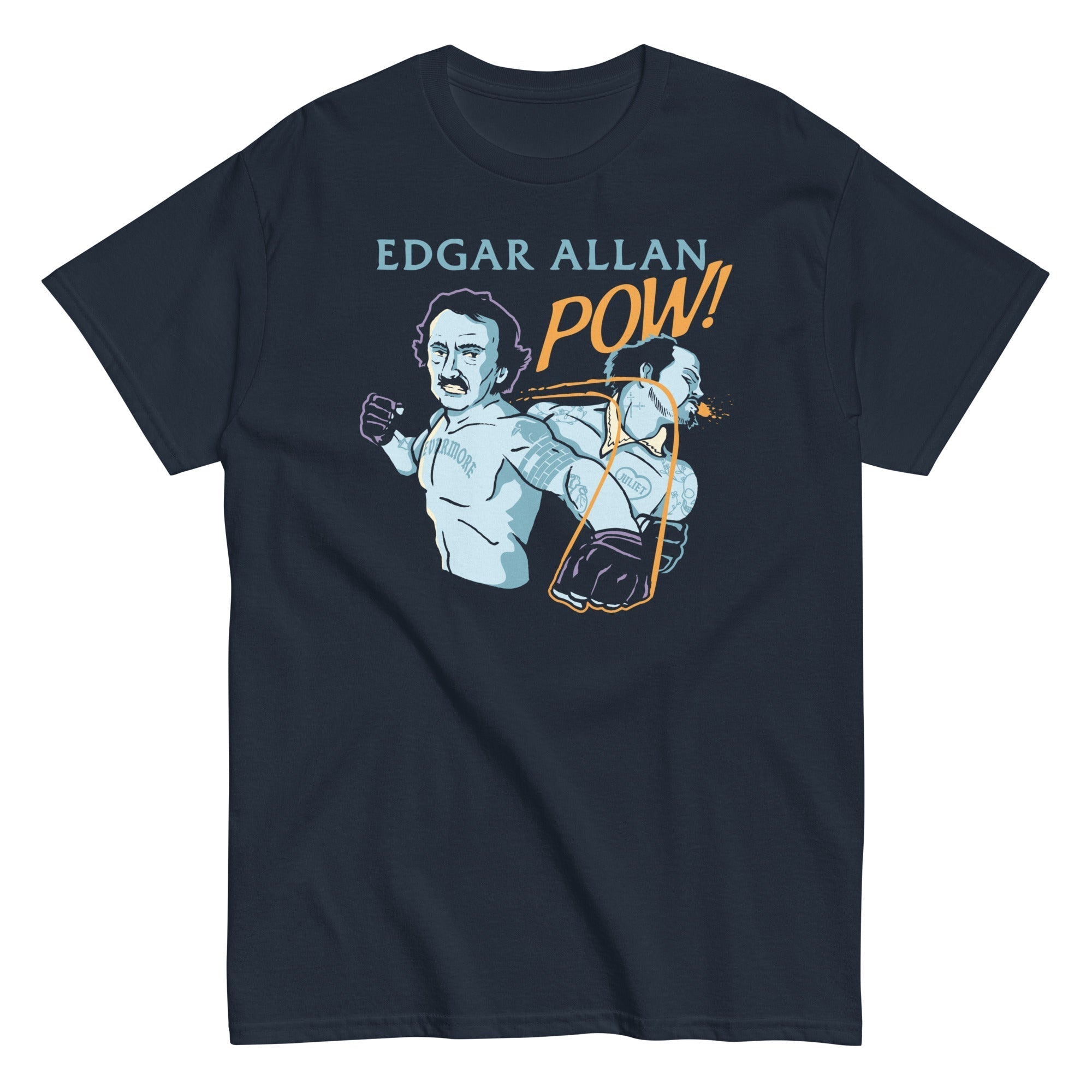 Edgar Allan Pow! Men's Classic Tee Hoodie, Sweatshirt | PureTeeCo.com (Image 1)