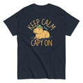 Keep Calm And Capy On Men's Classic Tee Hoodie, Sweatshirt | PureTeeCo.com (Image 1)