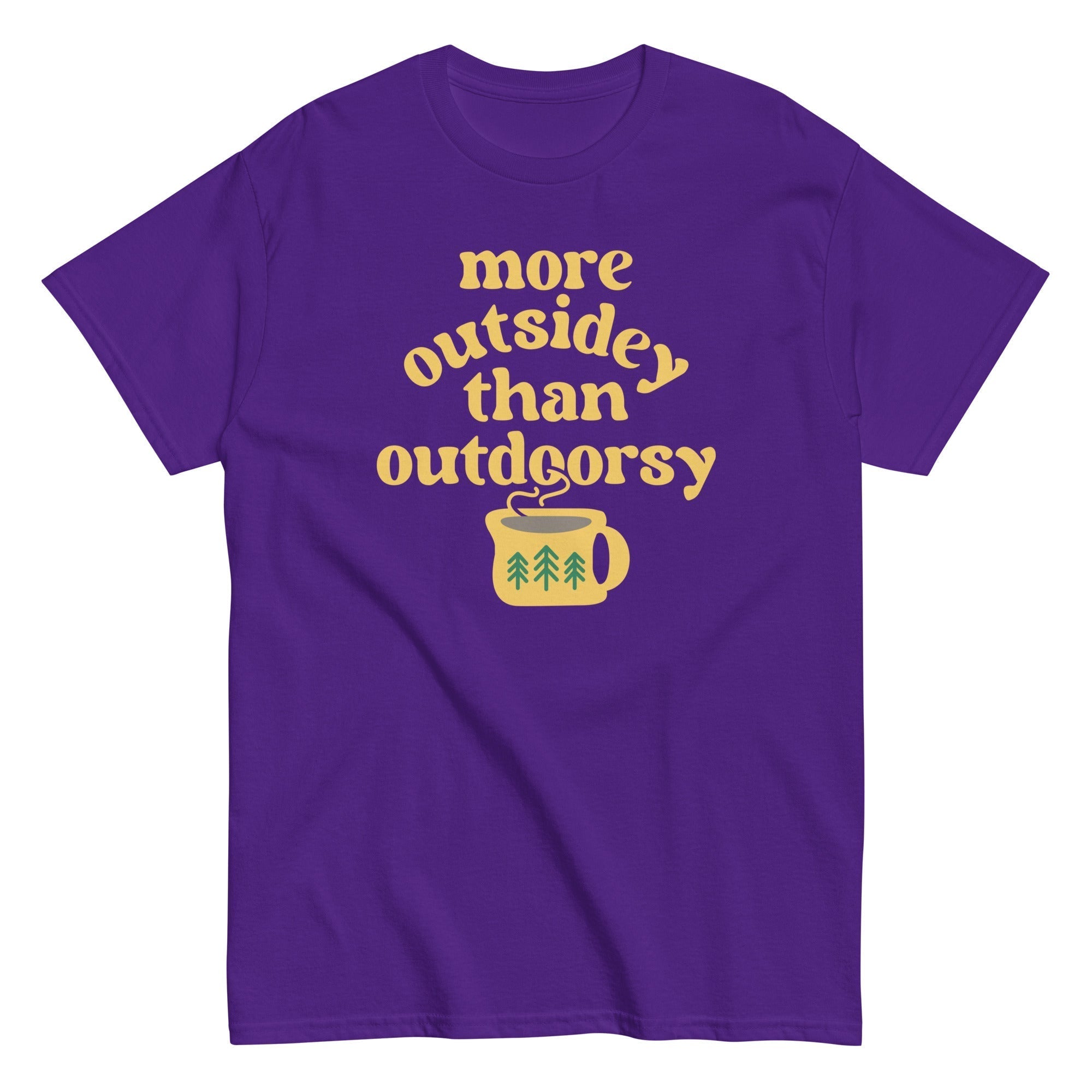 More Outsidey Than Outdoorsy Men's Classic Tee Hoodie, Sweatshirt | PureTeeCo.com (Image 4)
