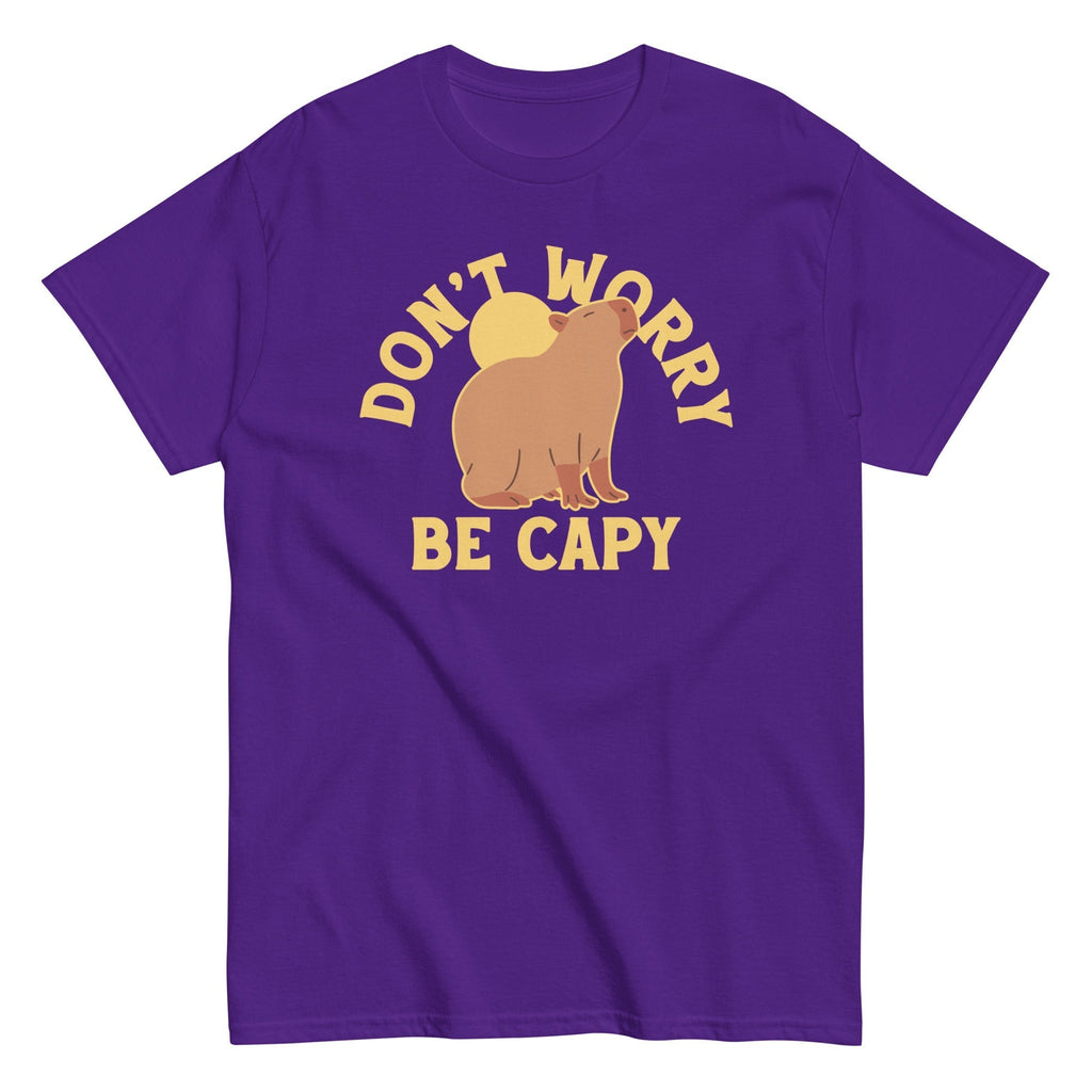 Don't Worry Be Capy Men's Classic Tee Hoodie, Sweatshirt | PureTeeCo.com (Image 4)