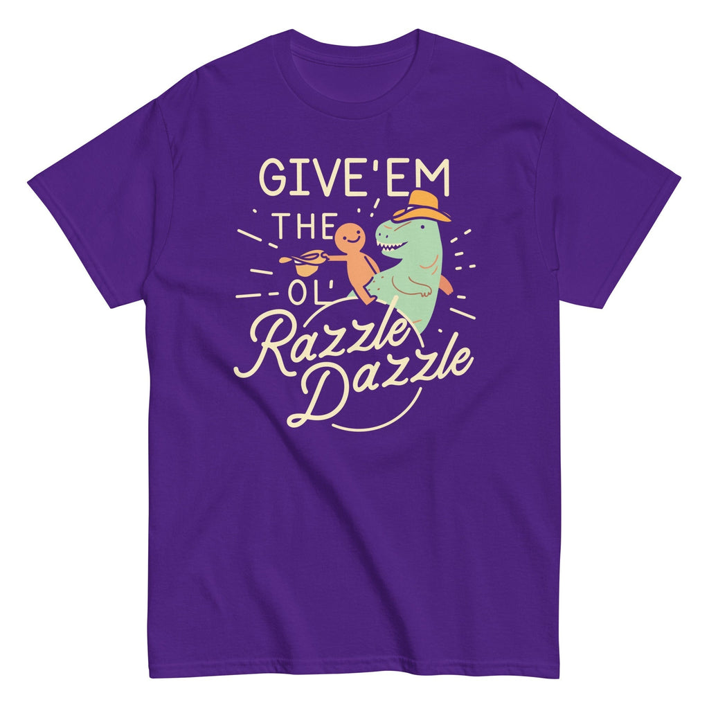 Give'em The Ol' Razzle Dazzle Men's Classic Tee Hoodie, Sweatshirt | PureTeeCo.com (Image 3)