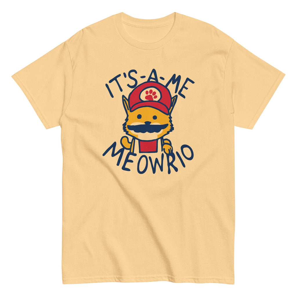 It's-a-me Meowrio Men's Classic Tee Hoodie, Sweatshirt | PureTeeCo.com (Image 5)