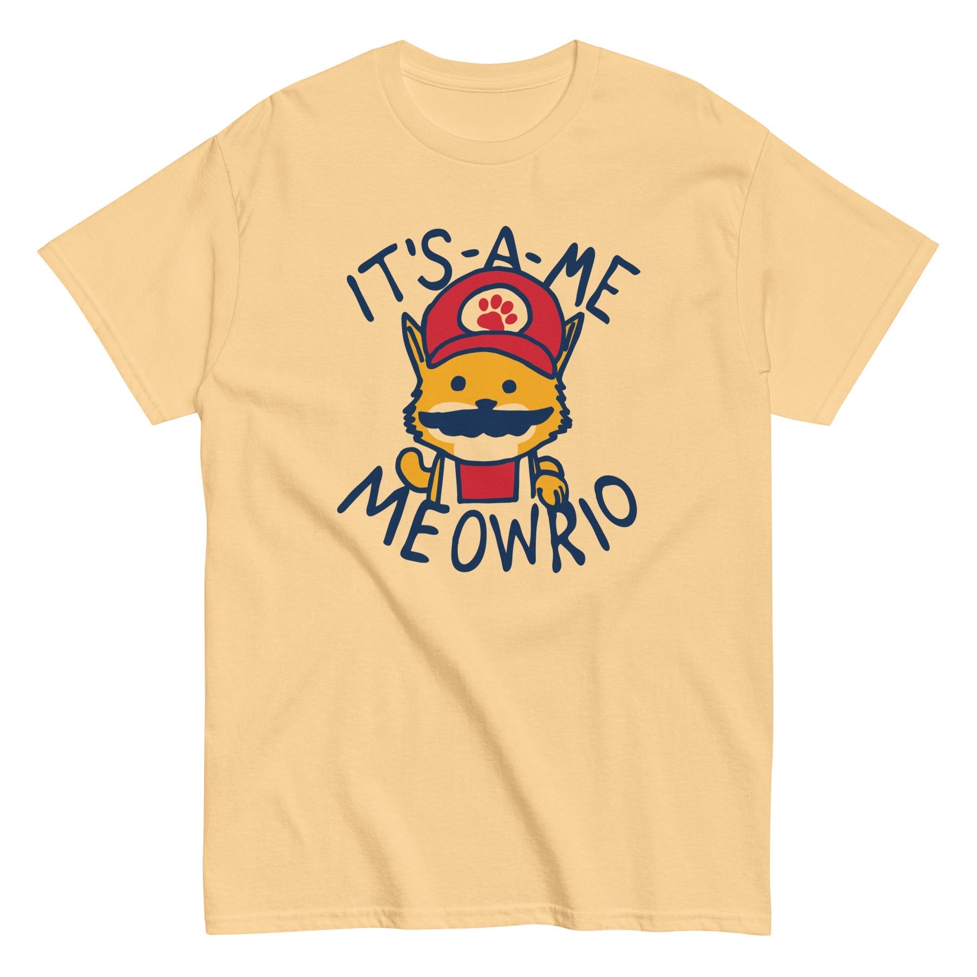 It's-a-me Meowrio Men's Classic Tee Hoodie, Sweatshirt | PureTeeCo.com (Image 5)