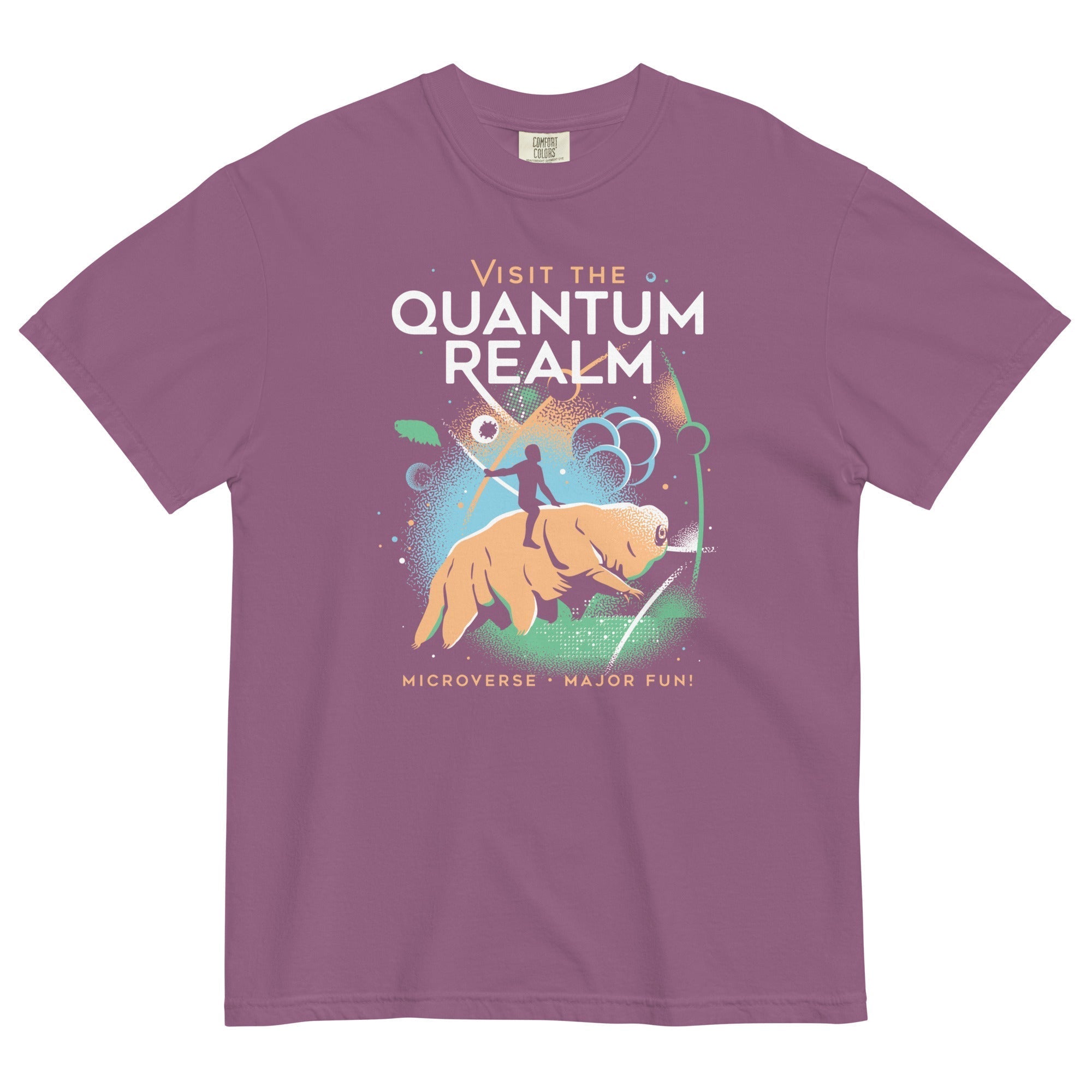 Visit The Quantum Realm Men's Relaxed Fit Tee Hoodie, Sweatshirt | PureTeeCo.com (Image 3)