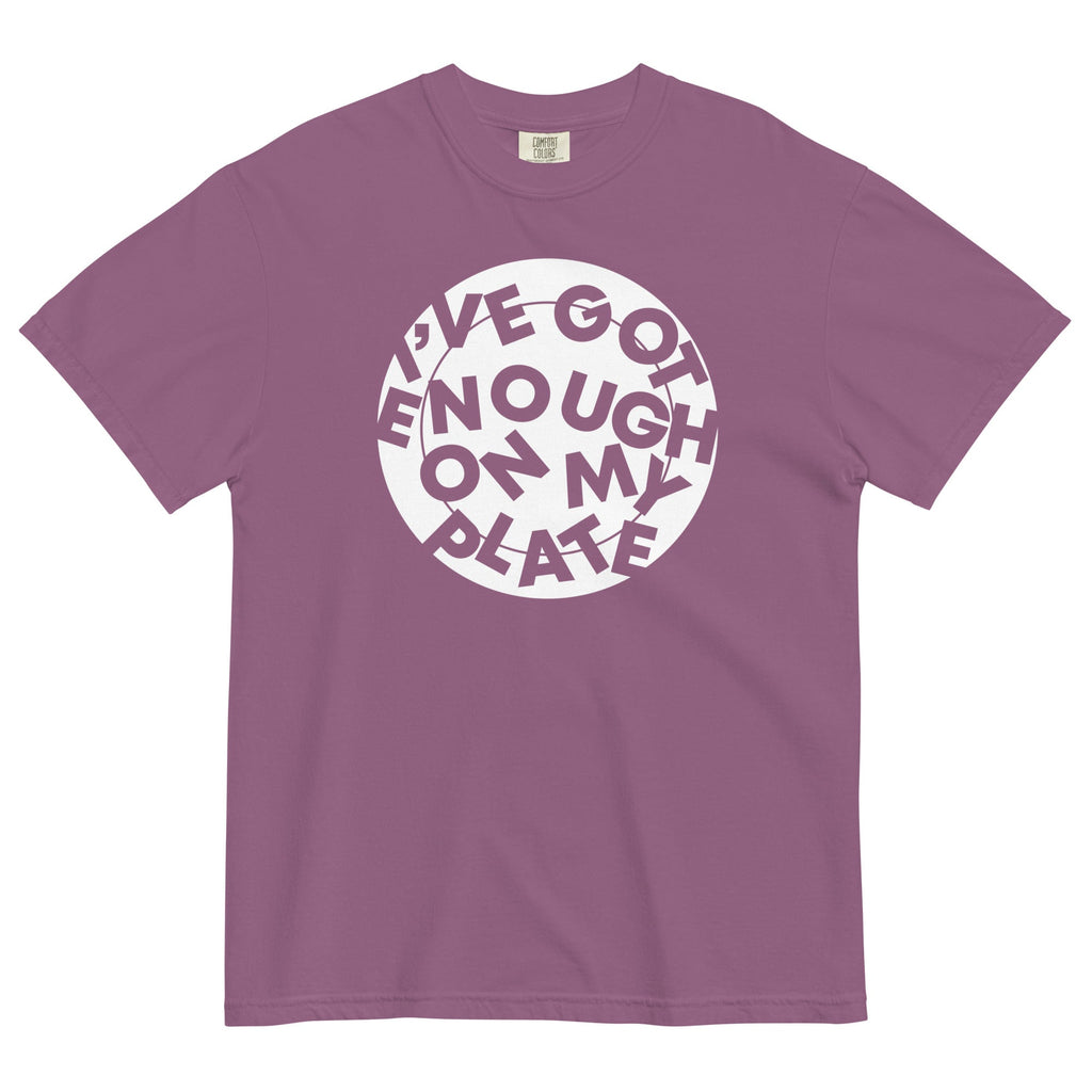 I've Got Enough On My Plate Men's Relaxed Fit Tee Hoodie, Sweatshirt | PureTeeCo.com (Image 4)