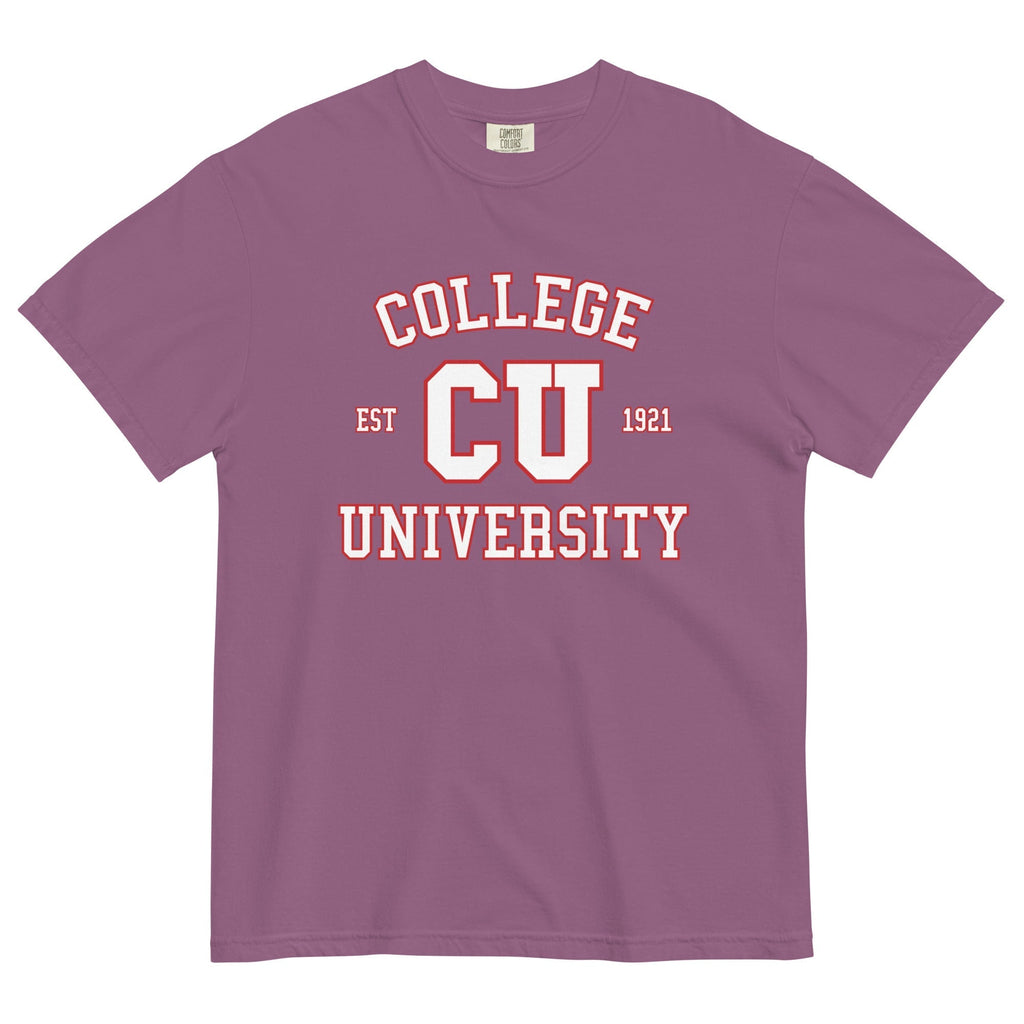 College University Men's Relaxed Fit Tee Hoodie, Sweatshirt | PureTeeCo.com (Image 4)