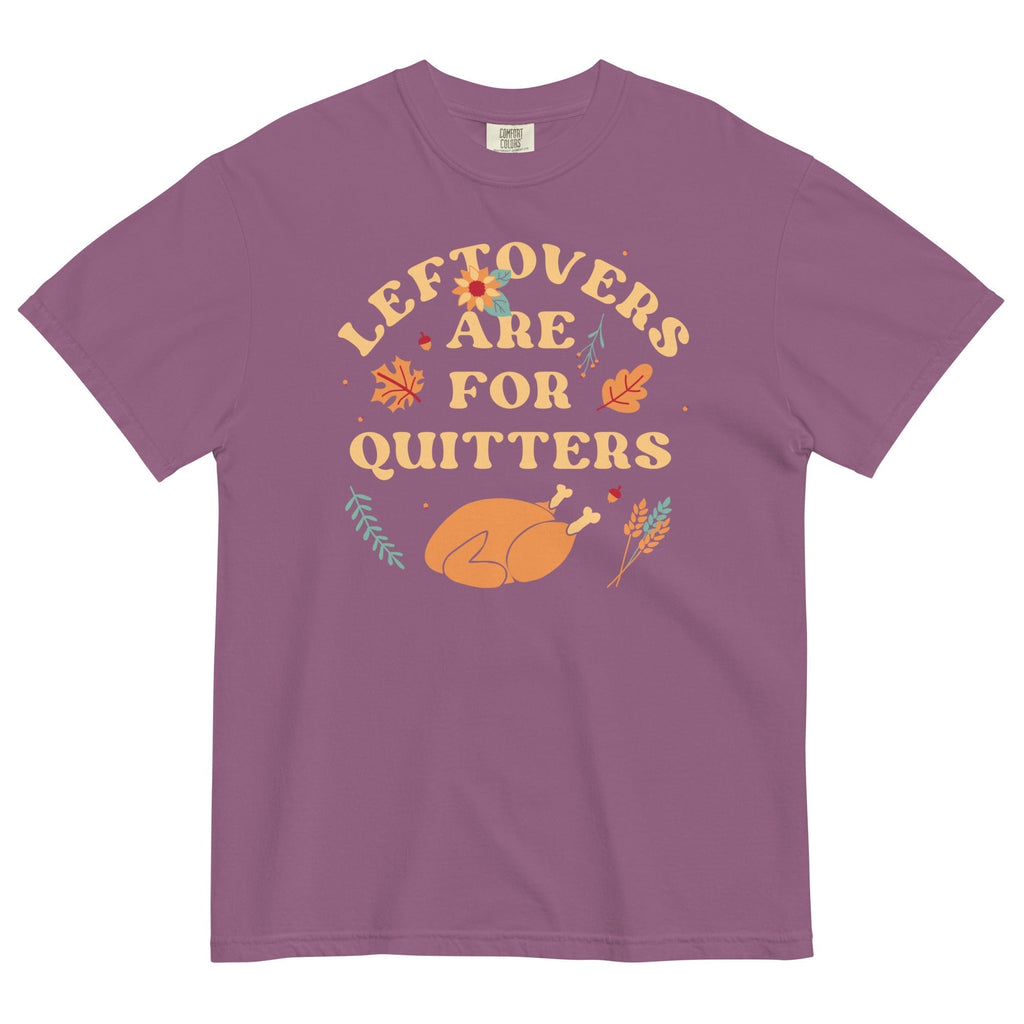 Leftovers Are For Quitters Men's Relaxed Fit Tee Hoodie, Sweatshirt | PureTeeCo.com (Image 5)