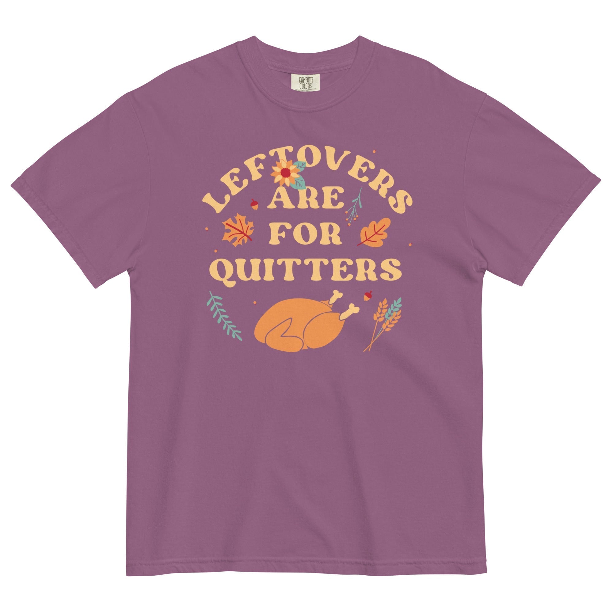 Leftovers Are For Quitters Men's Relaxed Fit Tee Hoodie, Sweatshirt | PureTeeCo.com (Image 5)
