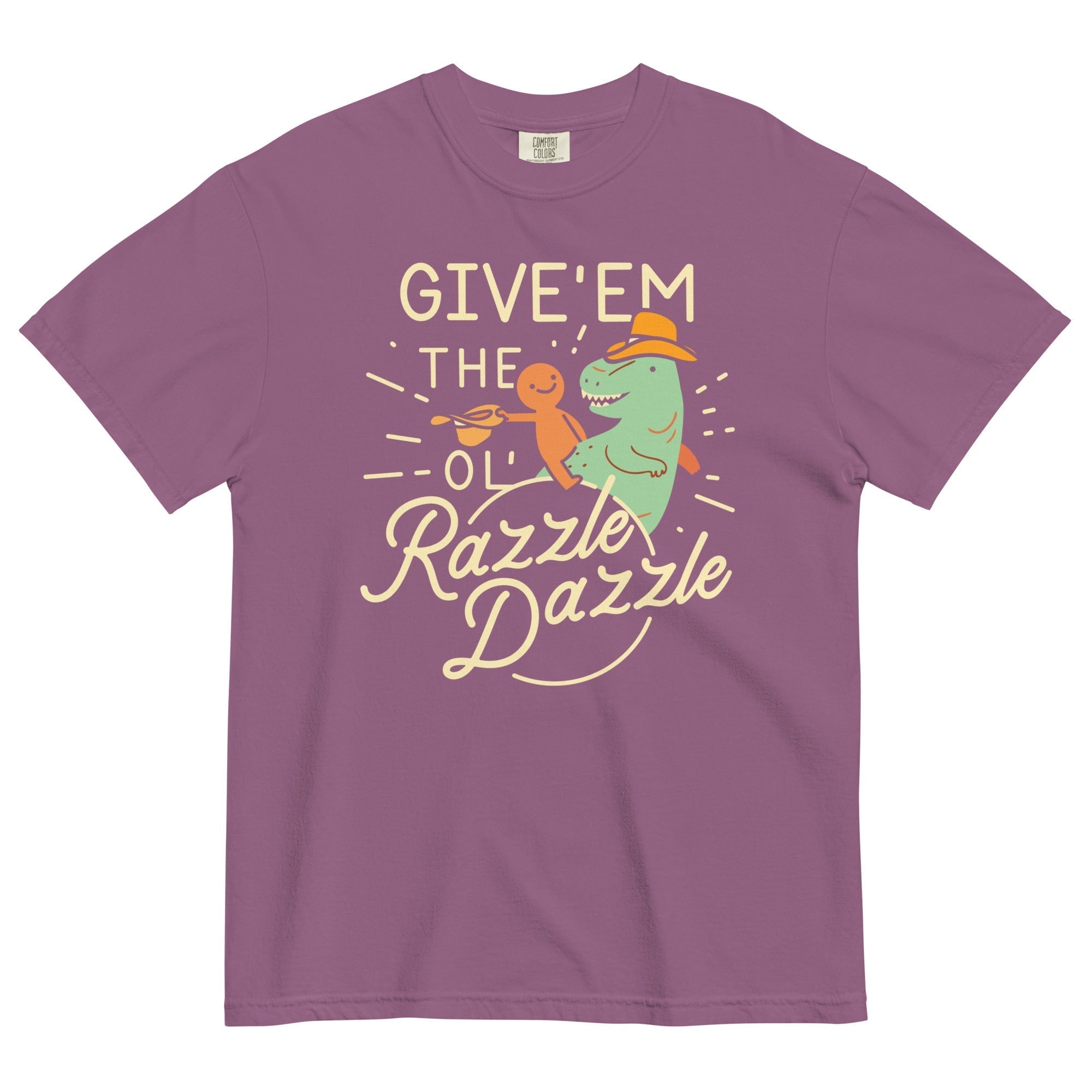 Give'em The Ol' Razzle Dazzle Men's Relaxed Fit Tee Hoodie, Sweatshirt | PureTeeCo.com (Image 4)