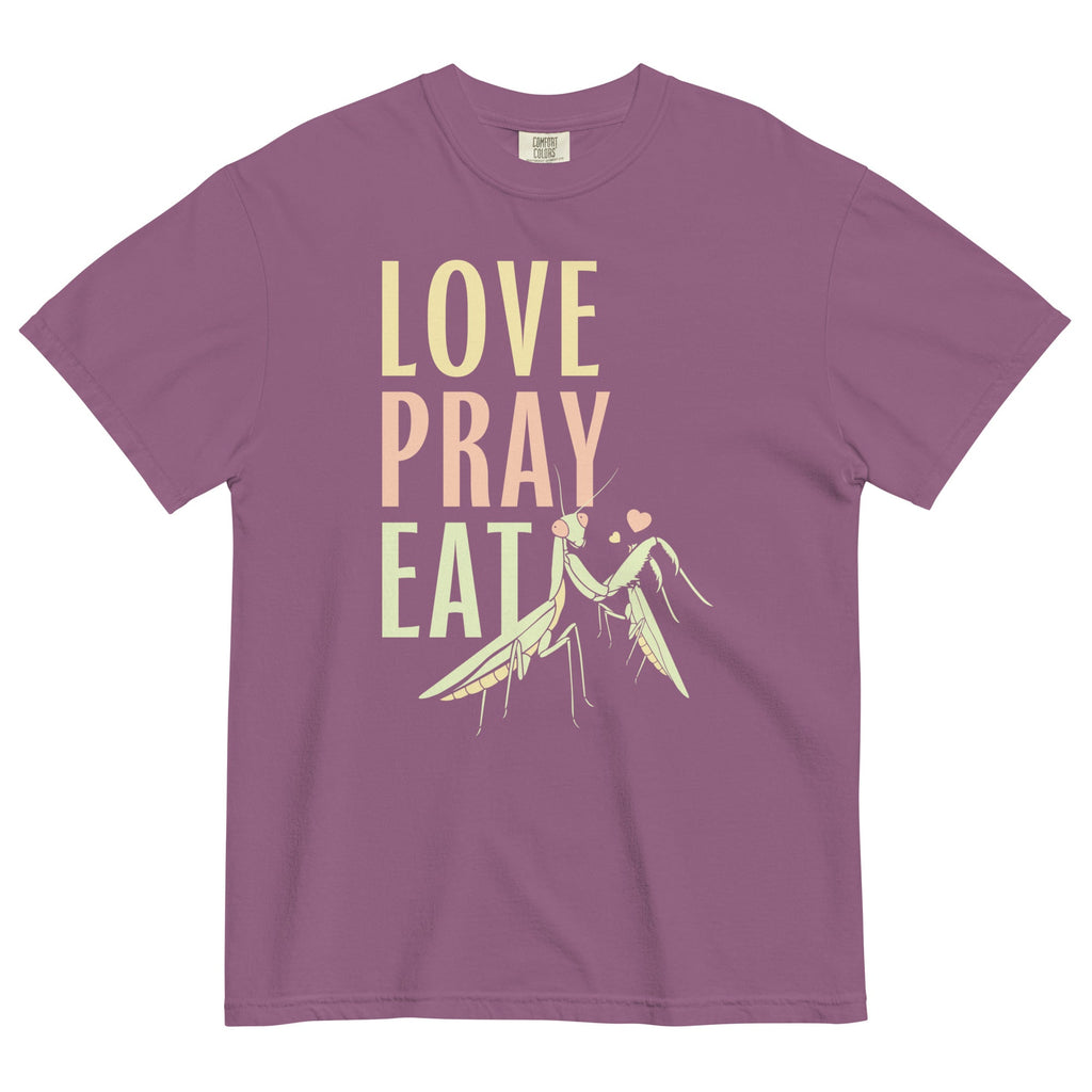 Love Pray Eat Men's Relaxed Fit Tee Hoodie, Sweatshirt | PureTeeCo.com (Image 5)