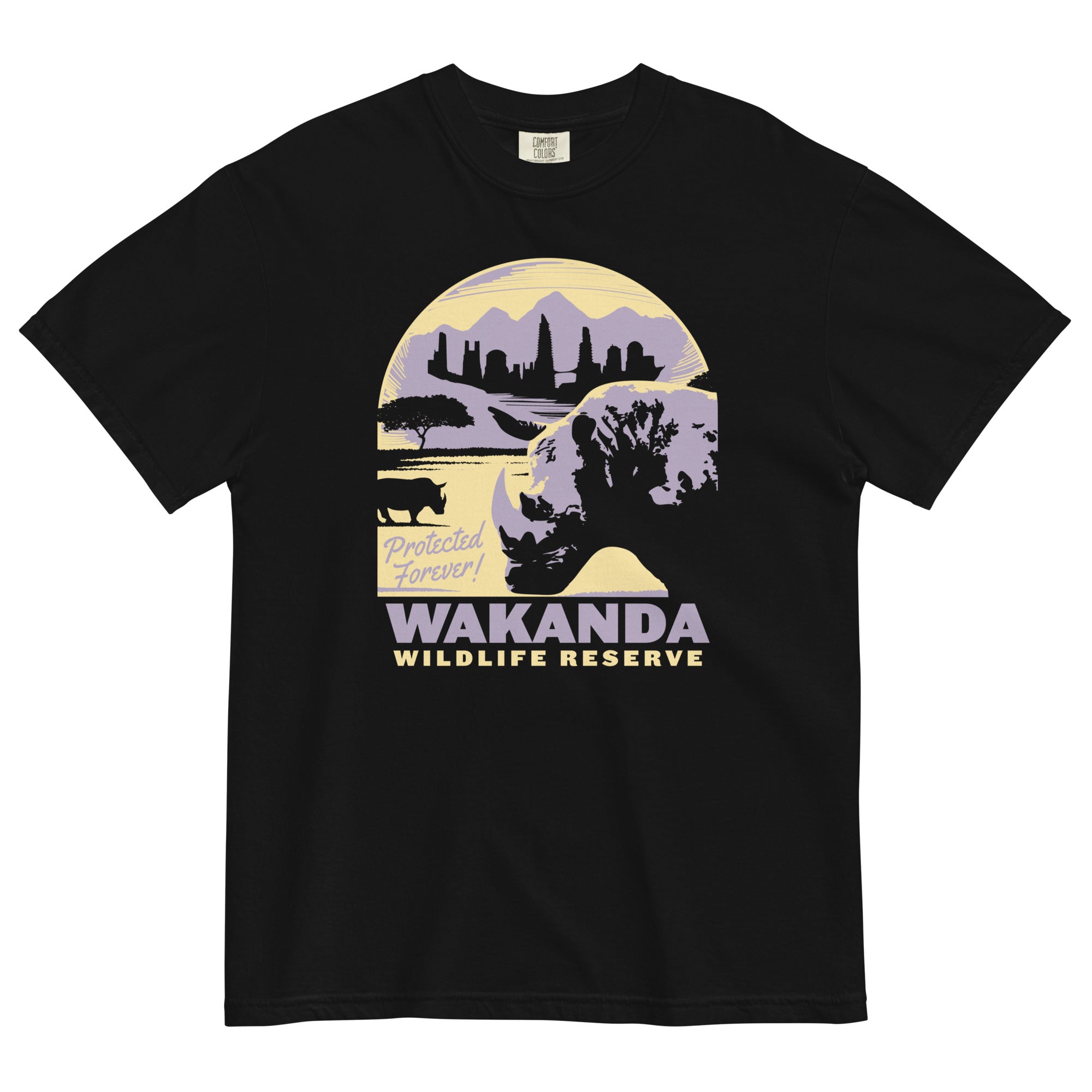 Wakanda Wildlife Reserve Men's Relaxed Fit Tee Hoodie, Sweatshirt | PureTeeCo.com (Image 1)