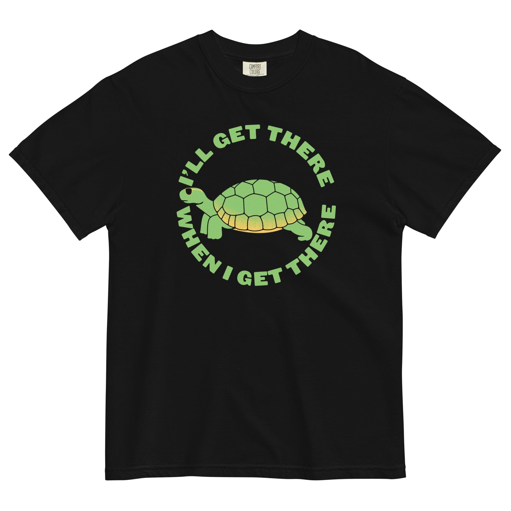 I'll Get There When I Get There Men's Relaxed Fit Tee Hoodie, Sweatshirt | PureTeeCo.com (Image 2)