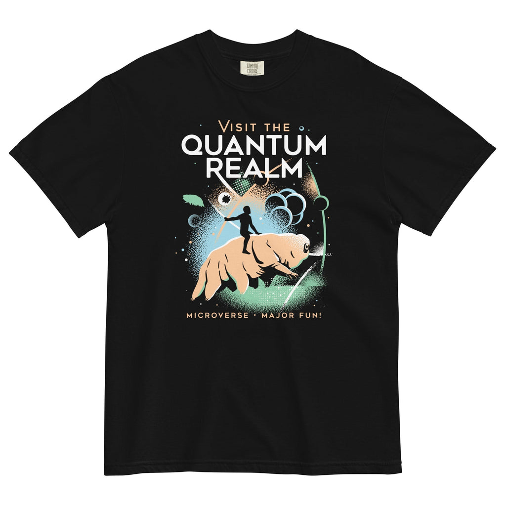 Visit The Quantum Realm Men's Relaxed Fit Tee Hoodie, Sweatshirt | PureTeeCo.com (Image 1)