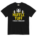 Huffle Tuff Gym Men's Relaxed Fit Tee Hoodie, Sweatshirt | PureTeeCo.com (Image 1)