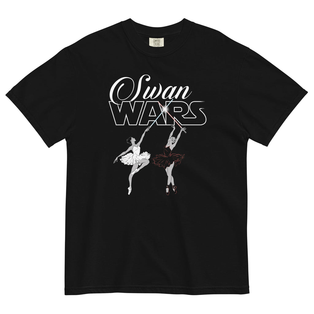 Swan Wars Men's Relaxed Fit Tee Hoodie, Sweatshirt | PureTeeCo.com (Image 1)