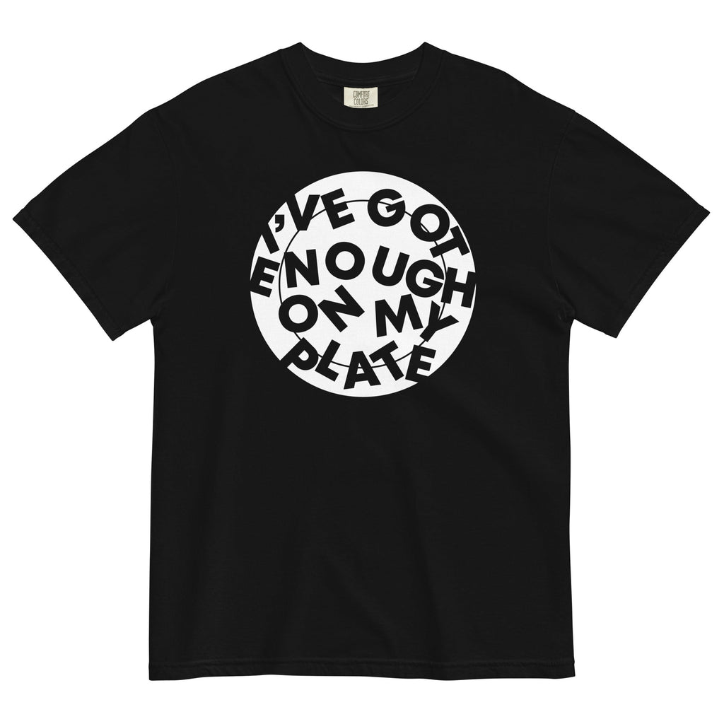 I've Got Enough On My Plate Men's Relaxed Fit Tee Hoodie, Sweatshirt | PureTeeCo.com (Image 2)