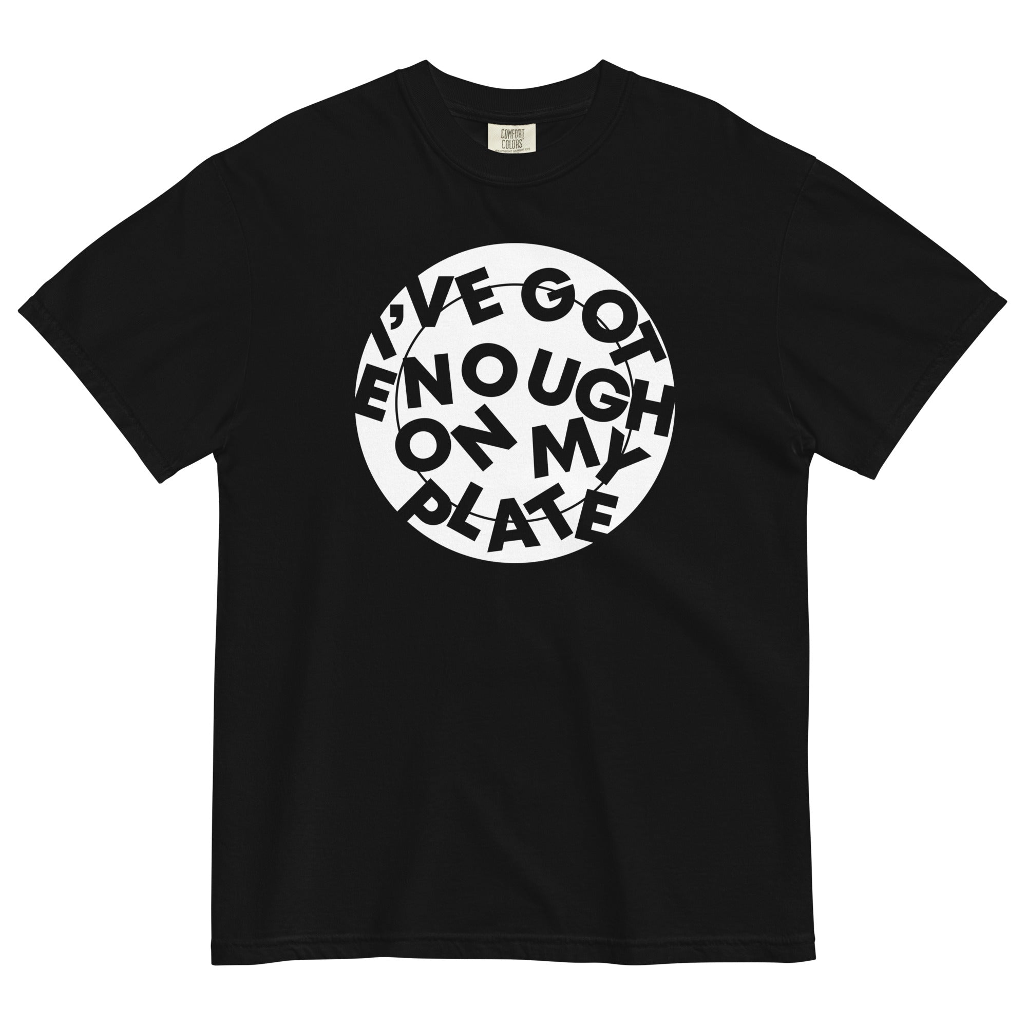 I've Got Enough On My Plate Men's Relaxed Fit Tee Hoodie, Sweatshirt | PureTeeCo.com (Image 2)