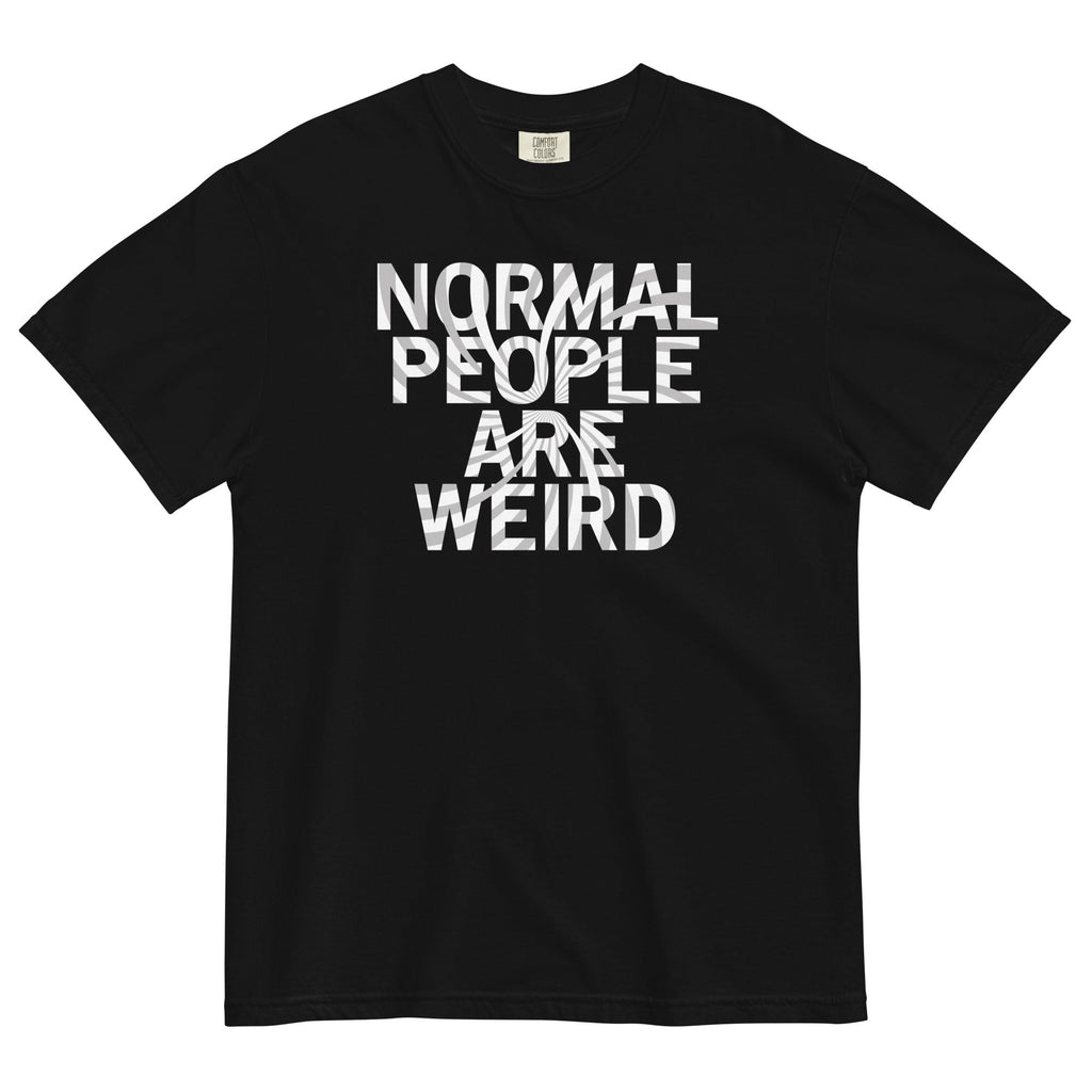Normal People Are Weird Men's Relaxed Fit Tee Hoodie, Sweatshirt | PureTeeCo.com (Image 1)