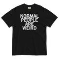 Normal People Are Weird Men's Relaxed Fit Tee Hoodie, Sweatshirt | PureTeeCo.com (Image 1)