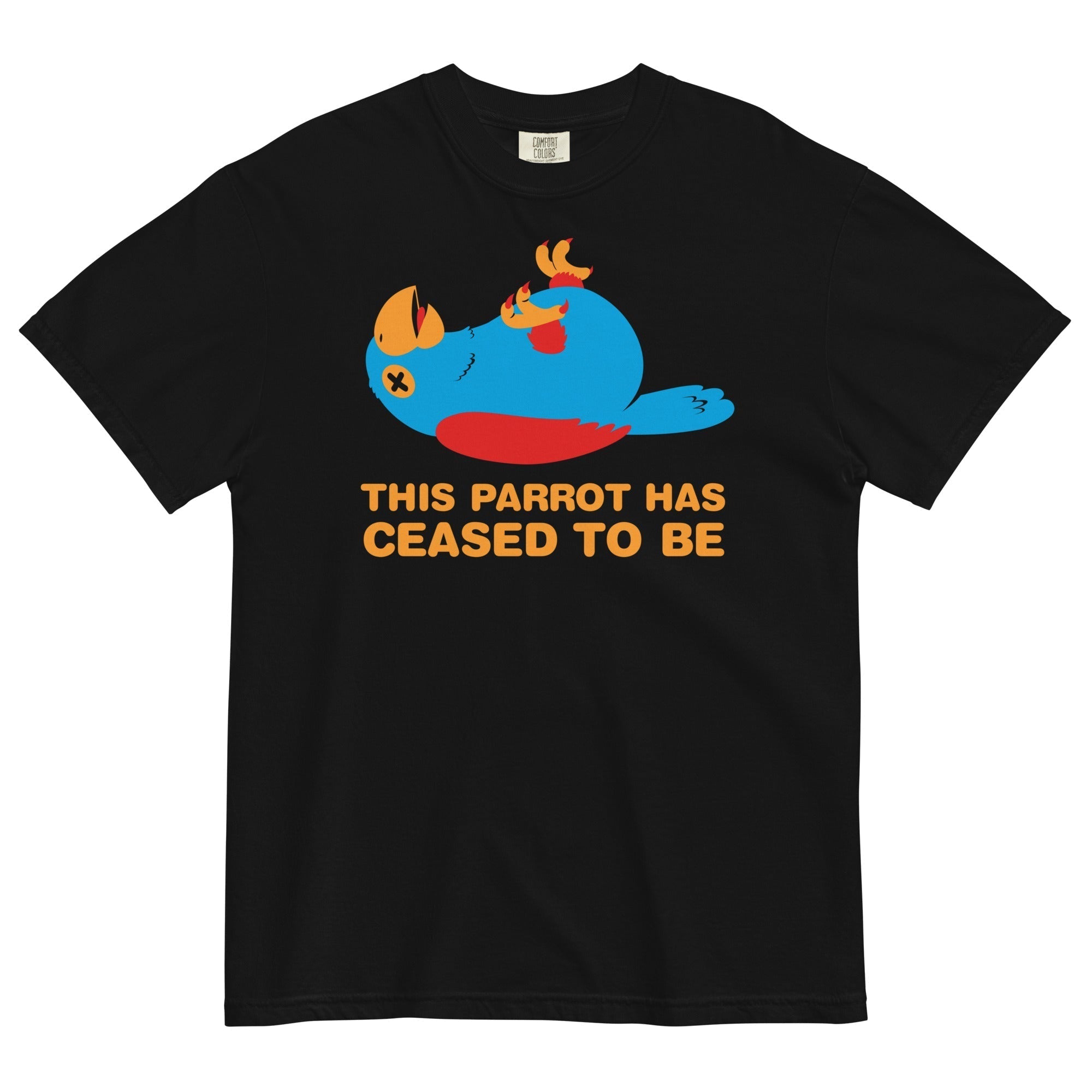 This Parrot Has Ceased To Be Men's Relaxed Fit Tee Hoodie, Sweatshirt | PureTeeCo.com (Image 2)