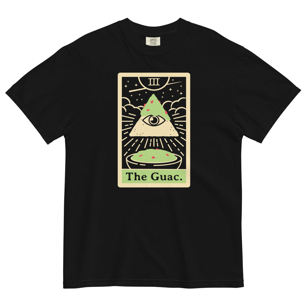 The Guac Tarot Men's Relaxed Fit Tee Hoodie, Sweatshirt | PureTeeCo.com (Image 1)