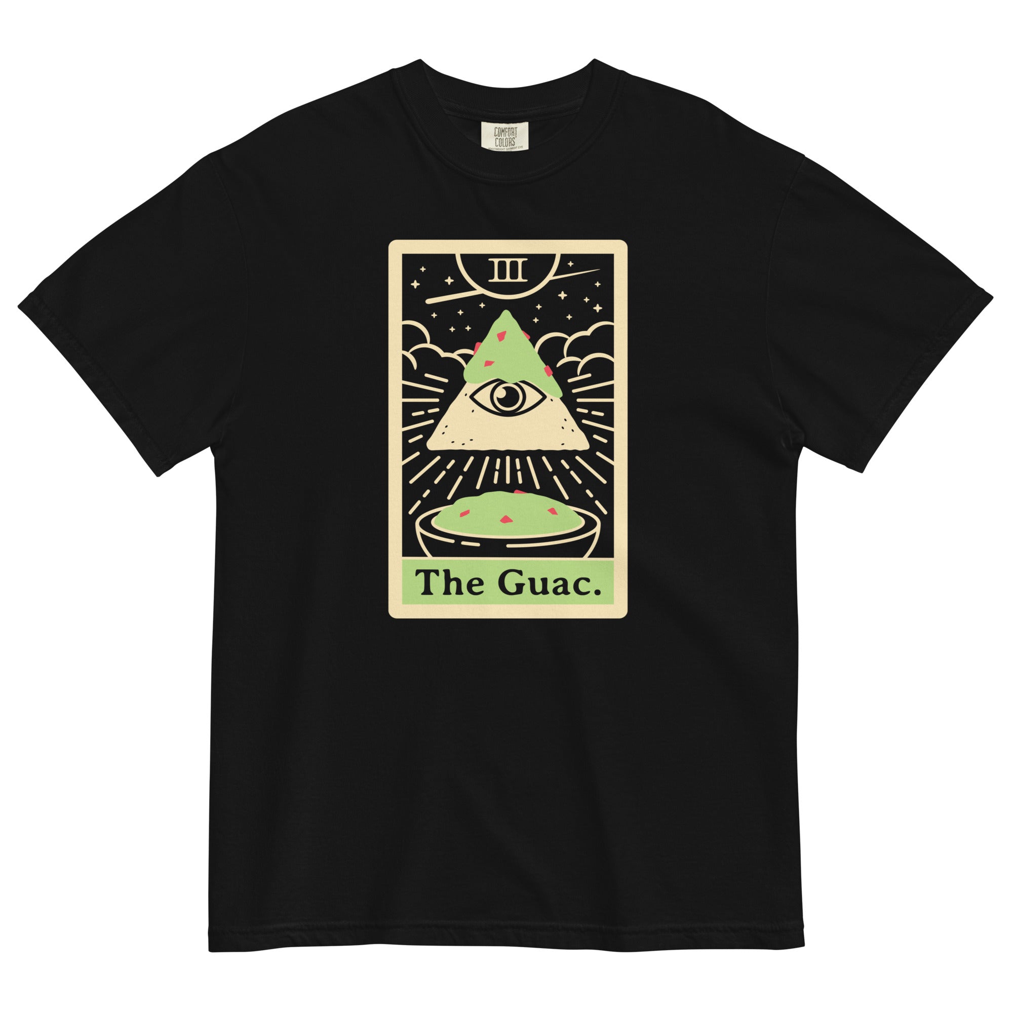 The Guac Tarot Men's Relaxed Fit Tee Hoodie, Sweatshirt | PureTeeCo.com (Image 1)