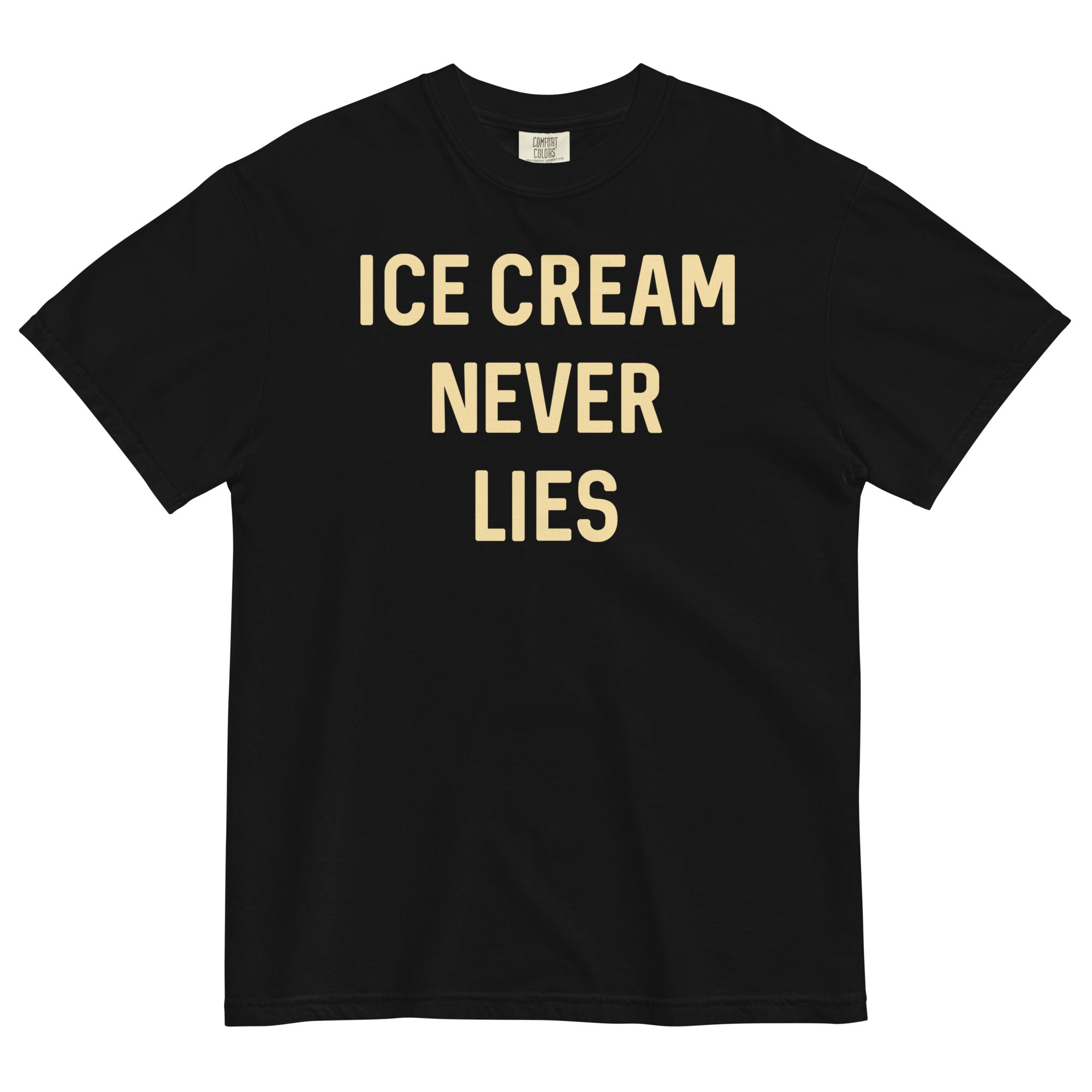 Ice Cream Never Lies Men's Relaxed Fit Tee Hoodie, Sweatshirt | PureTeeCo.com (Image 1)