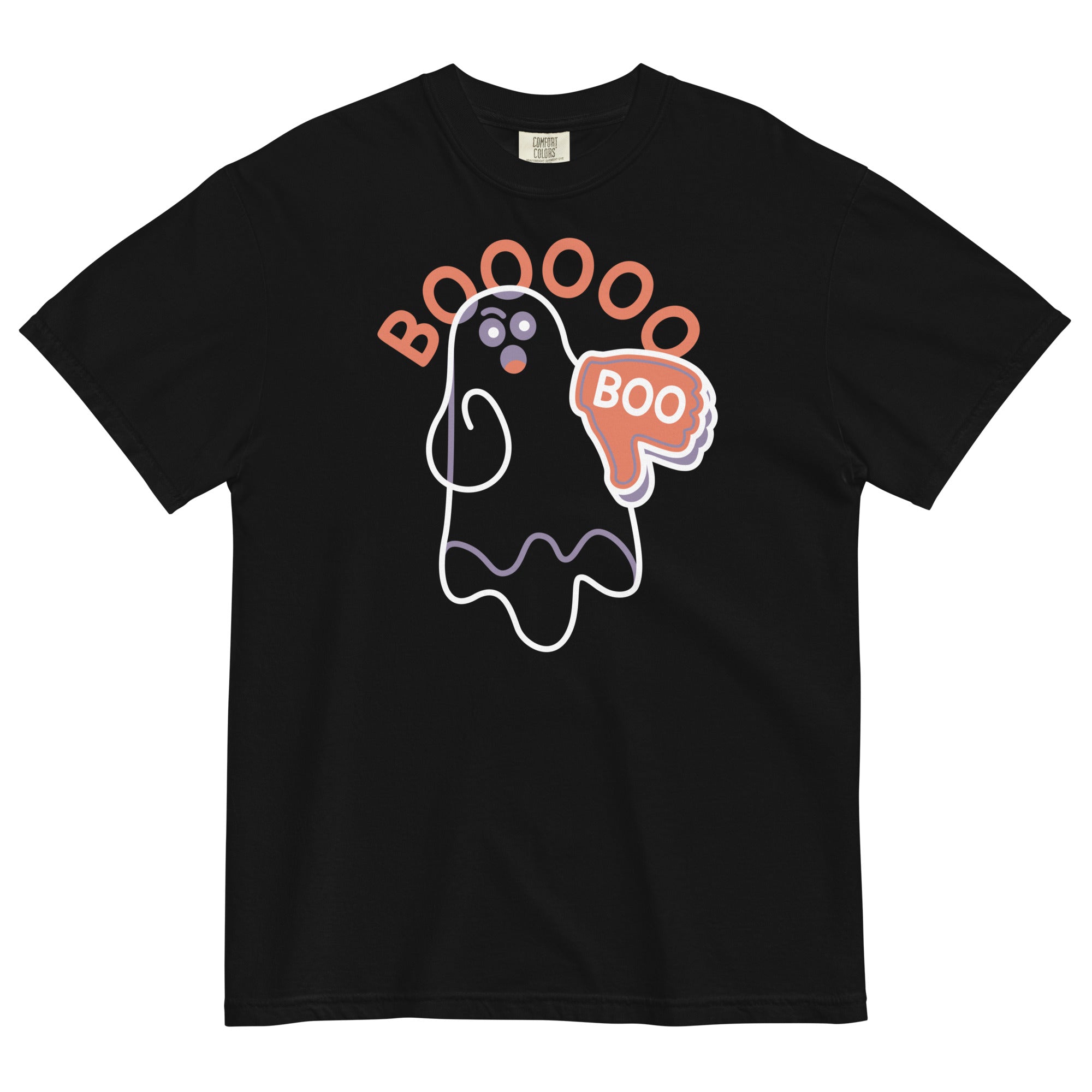 Ghost Boo Men's Relaxed Fit Tee Hoodie, Sweatshirt | PureTeeCo.com (Image 1)