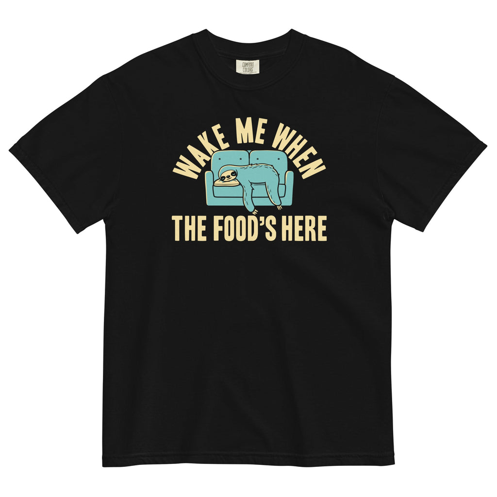 Wake Me When The Food's Here Men's Relaxed Fit Tee Hoodie, Sweatshirt | PureTeeCo.com (Image 2)