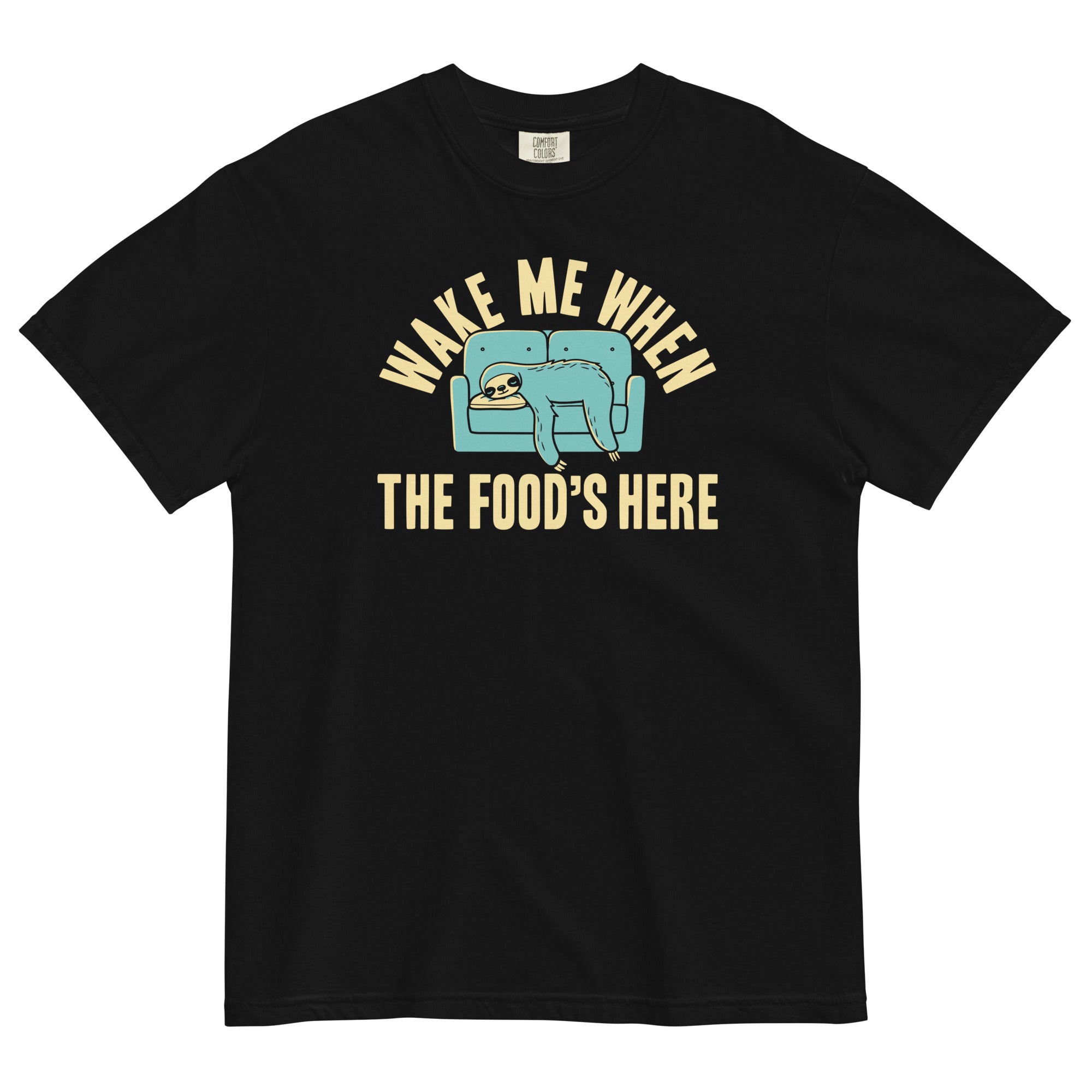 Wake Me When The Food's Here Men's Relaxed Fit Tee Hoodie, Sweatshirt | PureTeeCo.com (Image 2)