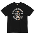 Three Horns Never Play With Long Necks Men's Relaxed Fit Tee Hoodie, Sweatshirt | PureTeeCo.com (Image 1)
