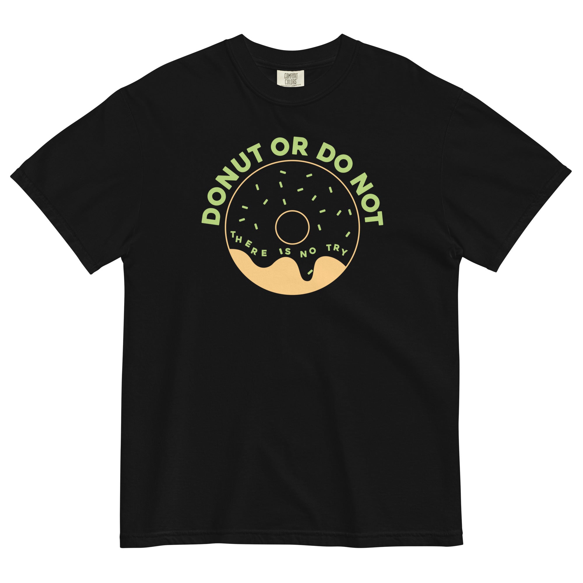 Donut Or Do Not Men's Relaxed Fit Tee Hoodie, Sweatshirt | PureTeeCo.com (Image 1)