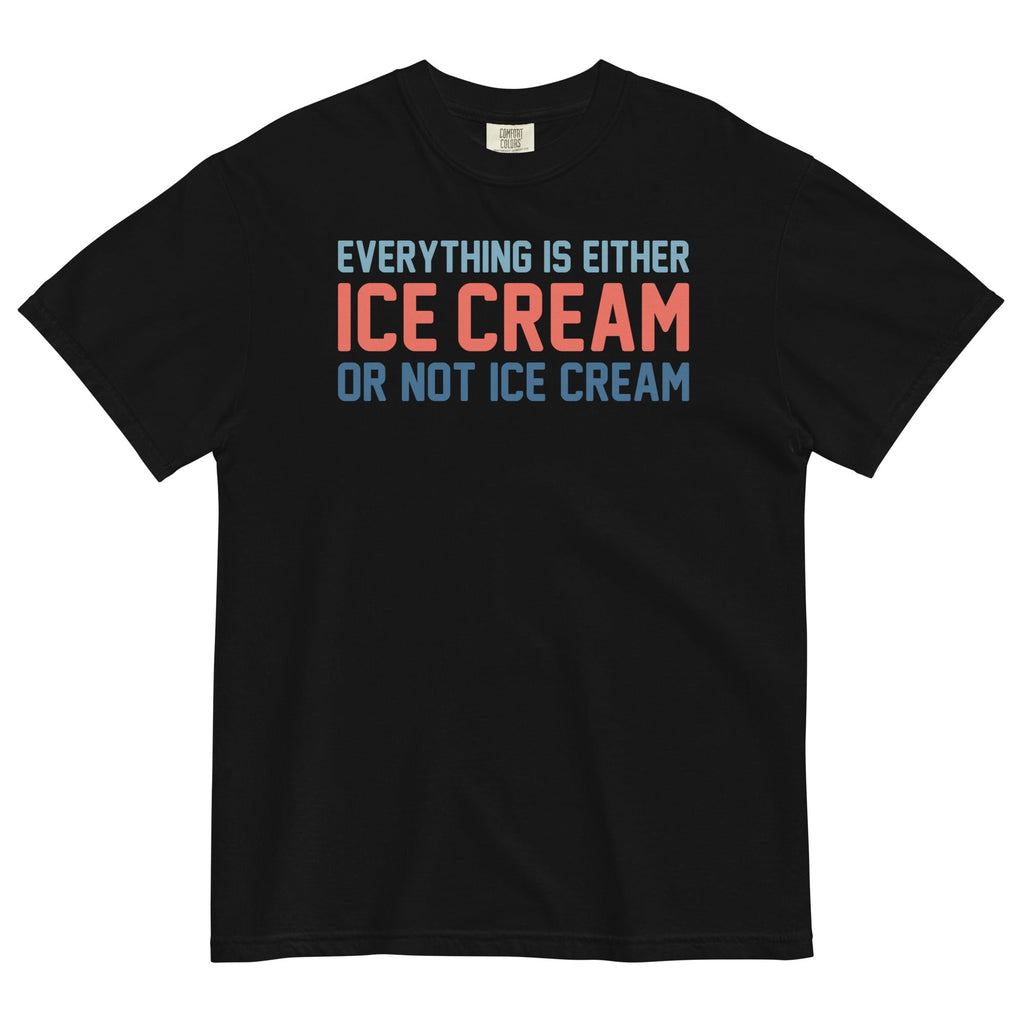 Everything Is Ice Cream Or Not Ice Cream Men's Relaxed Fit Tee Hoodie, Sweatshirt | PureTeeCo.com (Image 4)