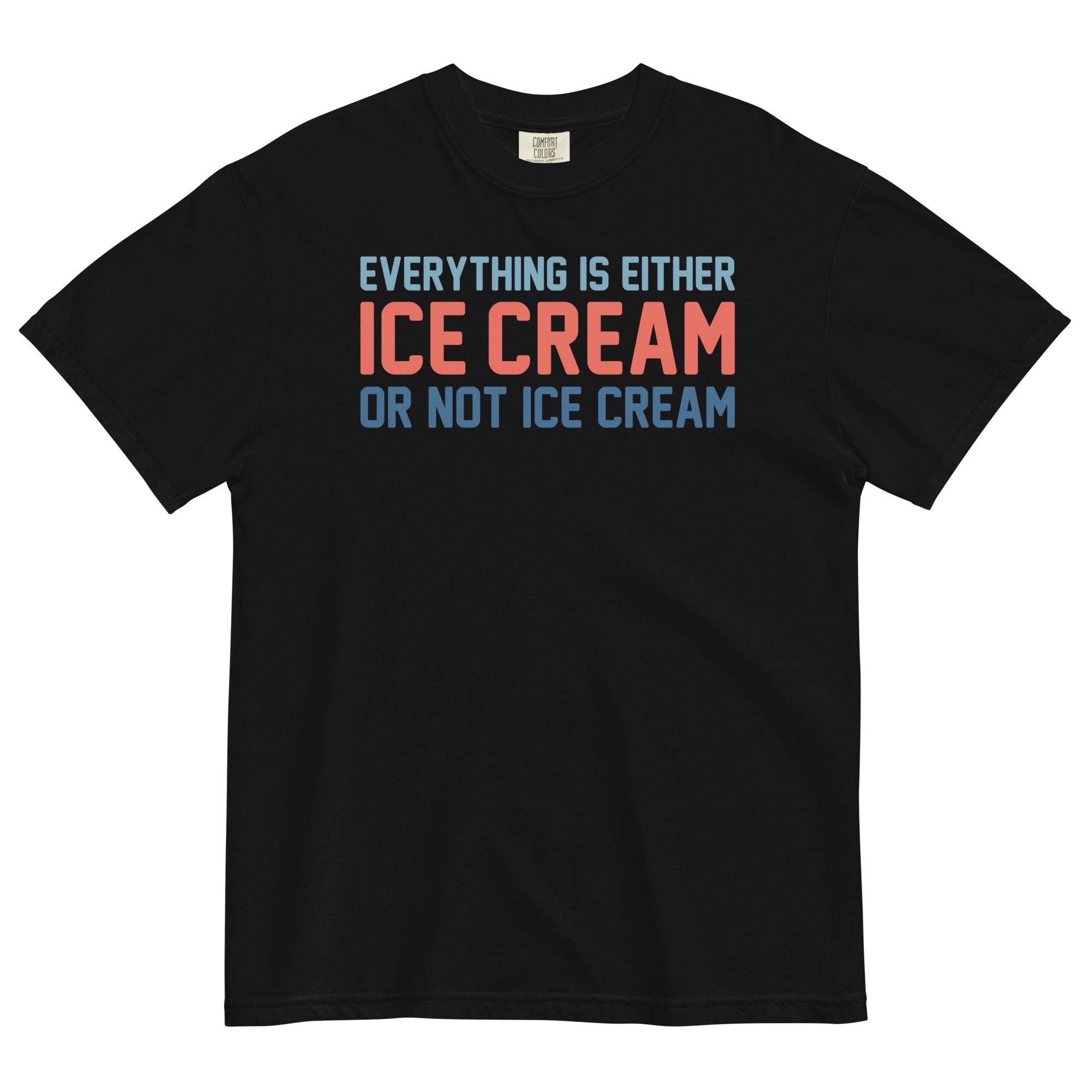 Everything Is Ice Cream Or Not Ice Cream Men's Relaxed Fit Tee Hoodie, Sweatshirt | PureTeeCo.com (Image 4)