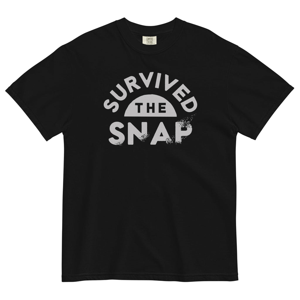 Survived The Snap Men's Relaxed Fit Tee Hoodie, Sweatshirt | PureTeeCo.com (Image 1)
