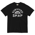 Survived The Snap Men's Relaxed Fit Tee Hoodie, Sweatshirt | PureTeeCo.com (Image 1)
