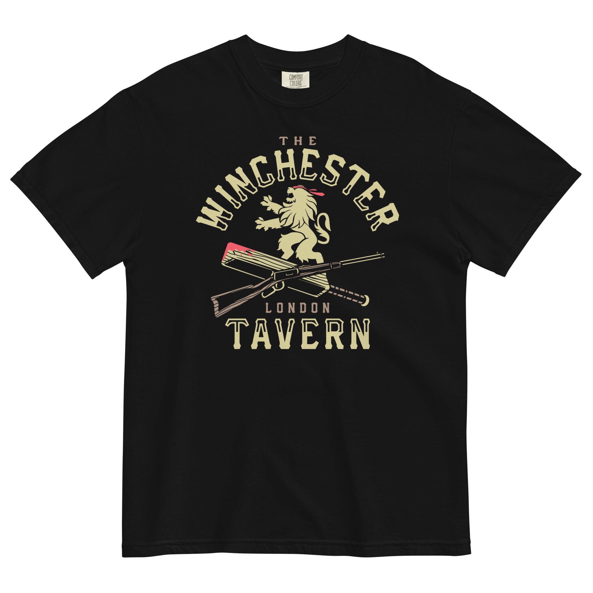 The Winchester Tavern Men's Relaxed Fit Tee Hoodie, Sweatshirt | PureTeeCo.com (Image 1)