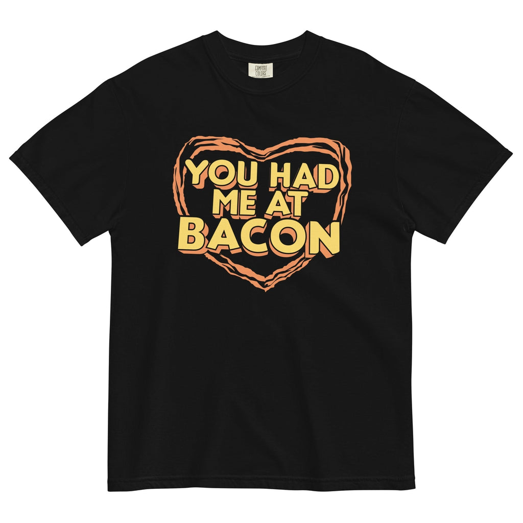 You Had Me At Bacon Men's Relaxed Fit Tee Hoodie, Sweatshirt | PureTeeCo.com (Image 2)