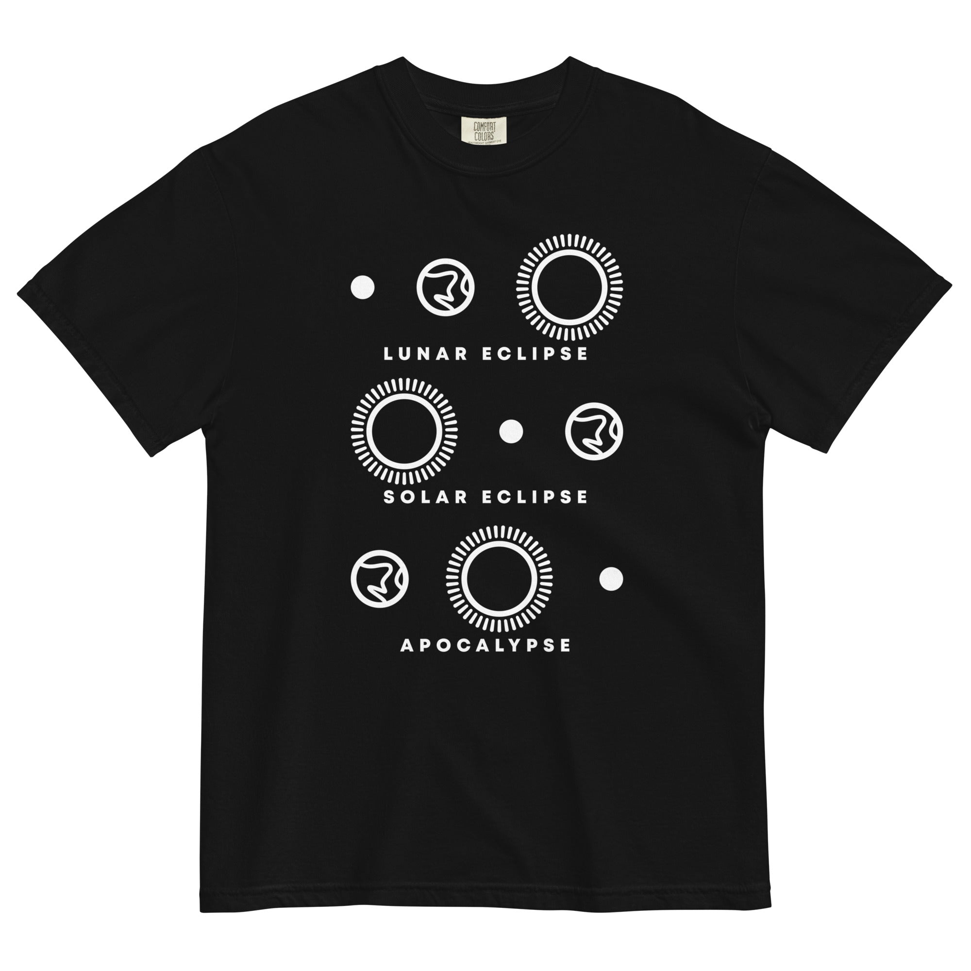 Lunar Eclipse Solar Eclipse Apocalypse Men's Relaxed Fit Tee Hoodie, Sweatshirt | PureTeeCo.com (Image 2)