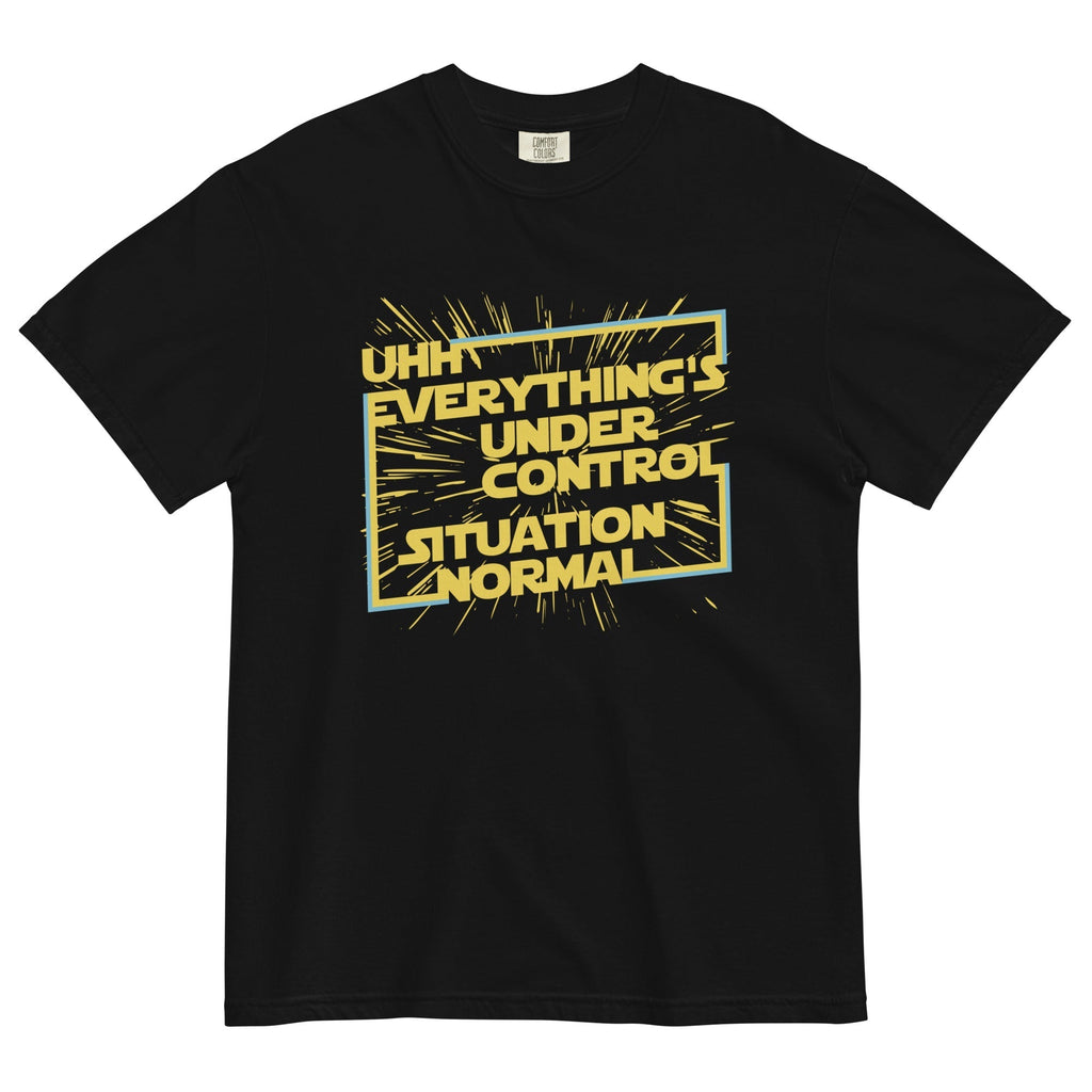 Everything's Under Control Situation Normal Men's Relaxed Fit Tee Hoodie, Sweatshirt | PureTeeCo.com (Image 3)