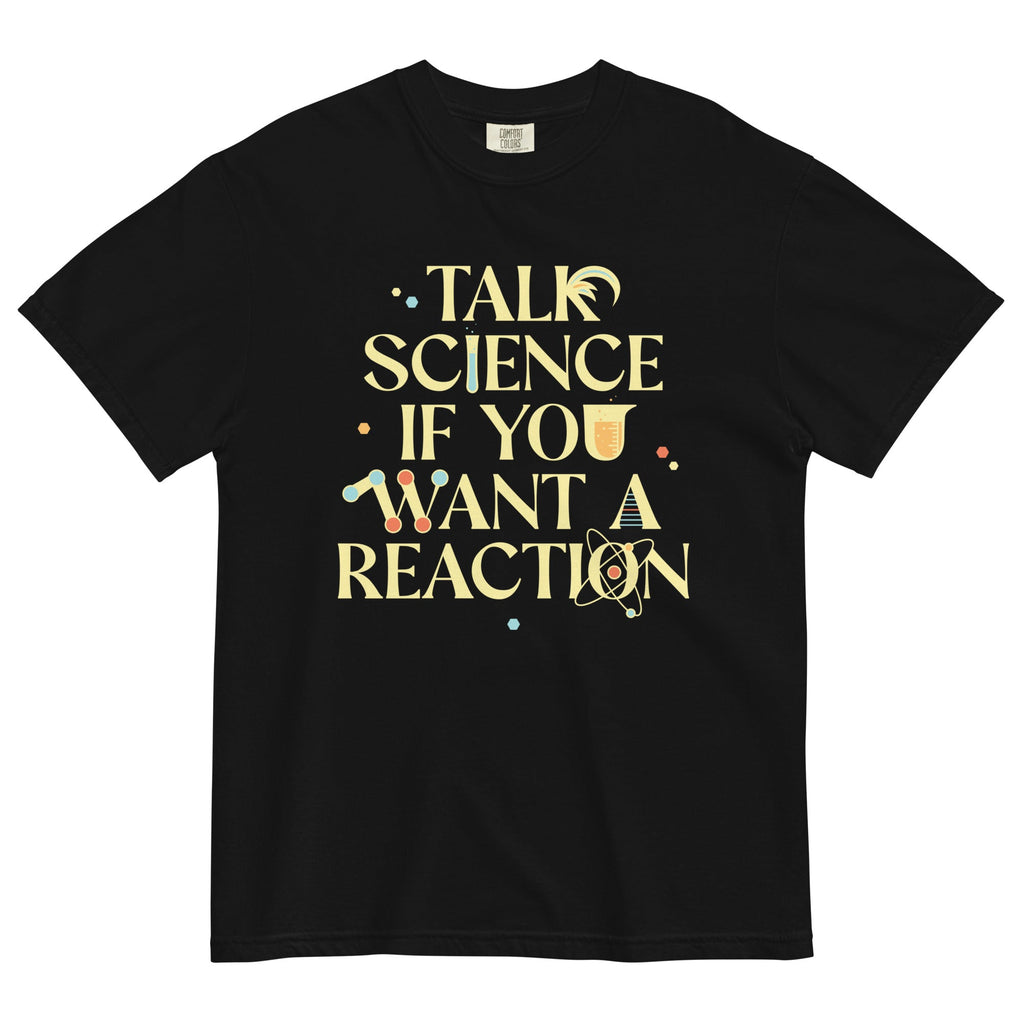 Talk Science If You Want A Reaction Men's Relaxed Fit Tee Hoodie, Sweatshirt | PureTeeCo.com (Image 2)