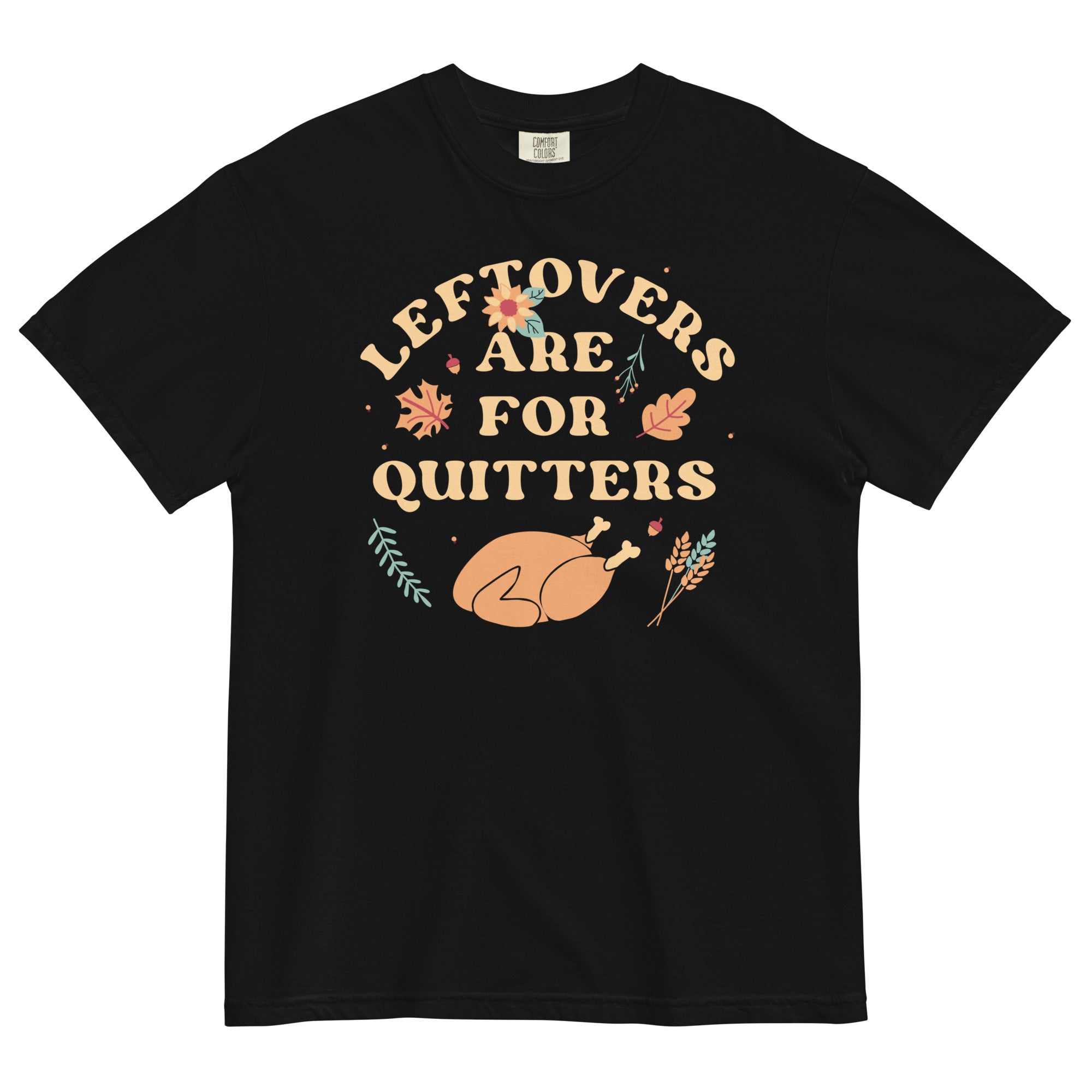 Leftovers Are For Quitters Men's Relaxed Fit Tee Hoodie, Sweatshirt | PureTeeCo.com (Image 2)