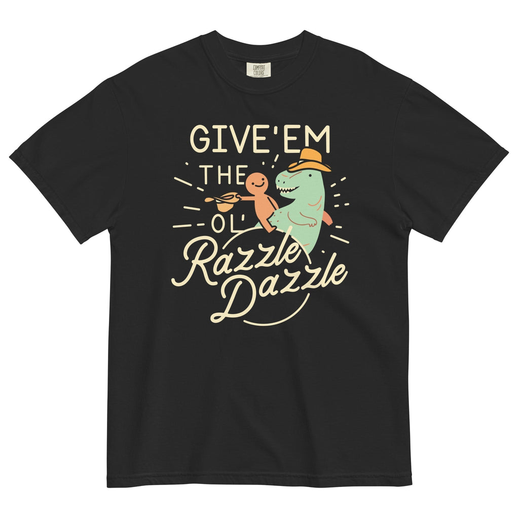 Give'em The Ol' Razzle Dazzle Men's Relaxed Fit Tee Hoodie, Sweatshirt | PureTeeCo.com (Image 2)